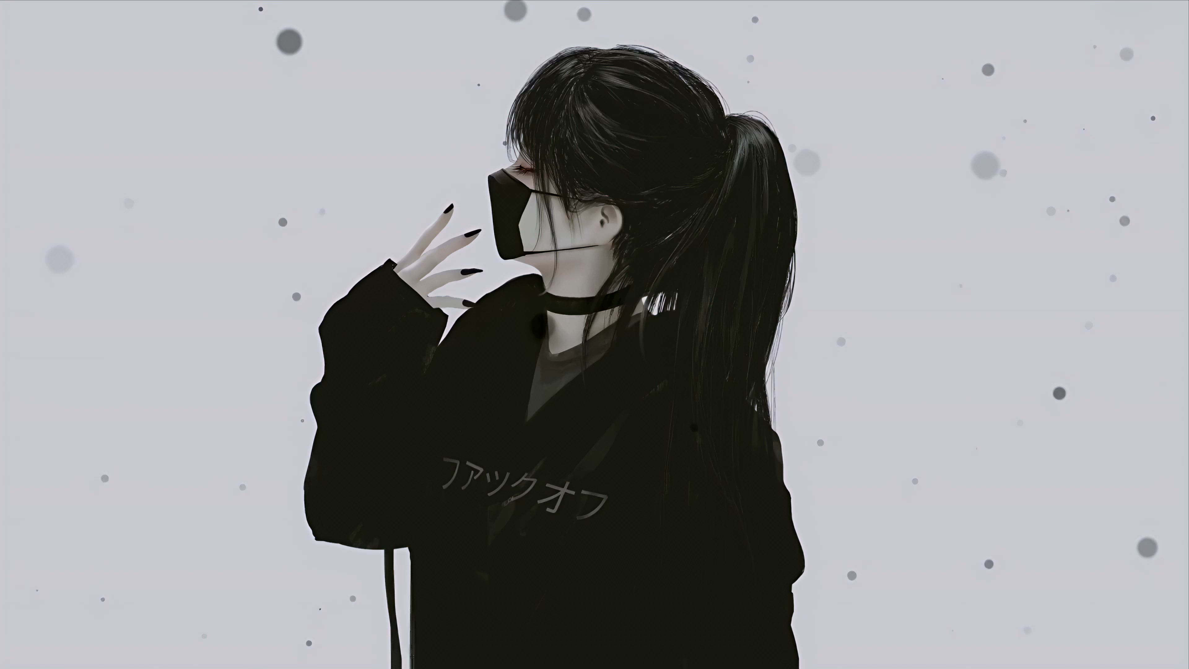 Masked Anime Girl - Dark Streetwear Aesthetic 4K Live Wallpaper