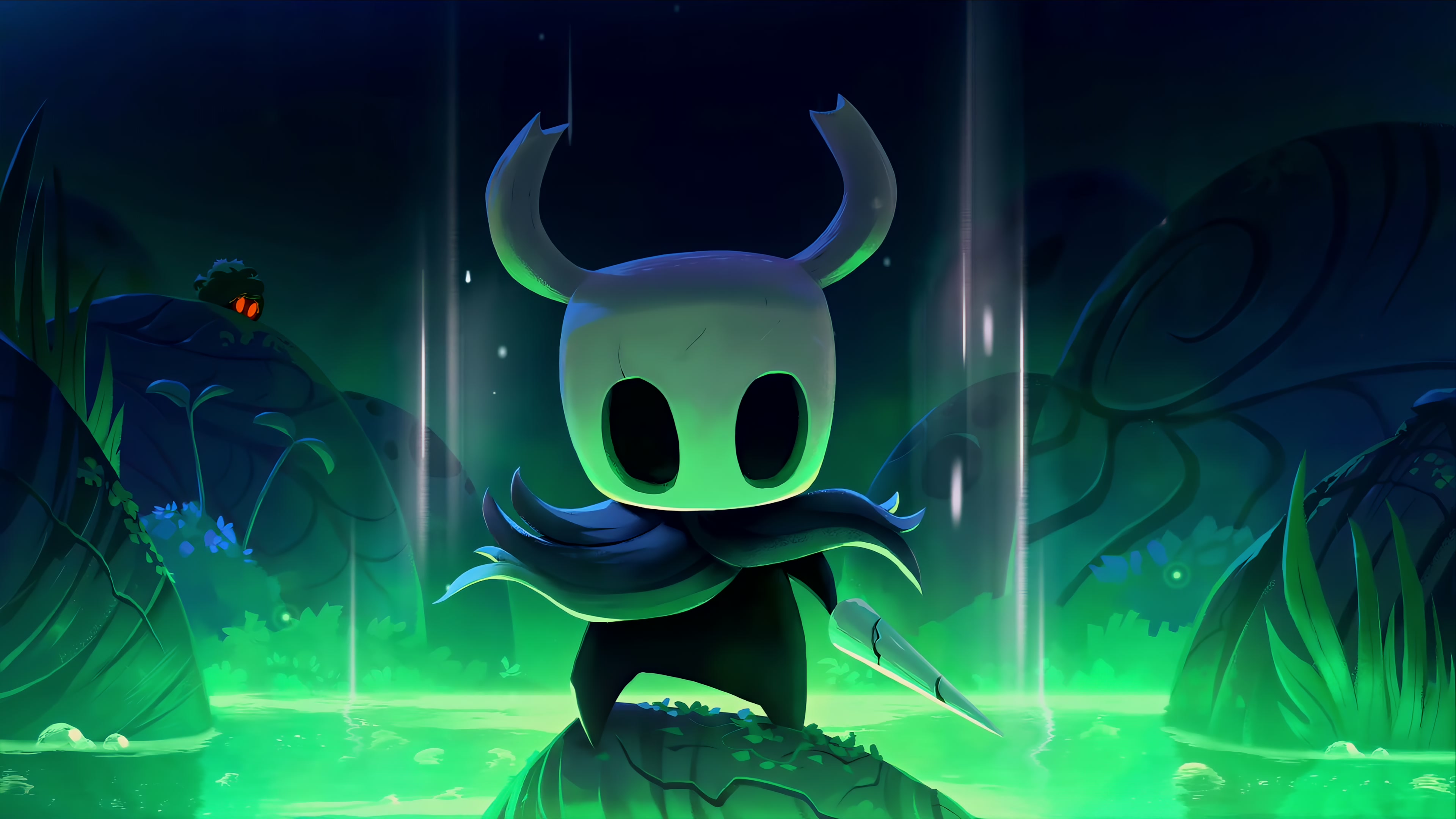Hollow Knight in the Glowing Grove - Live Wallpaper