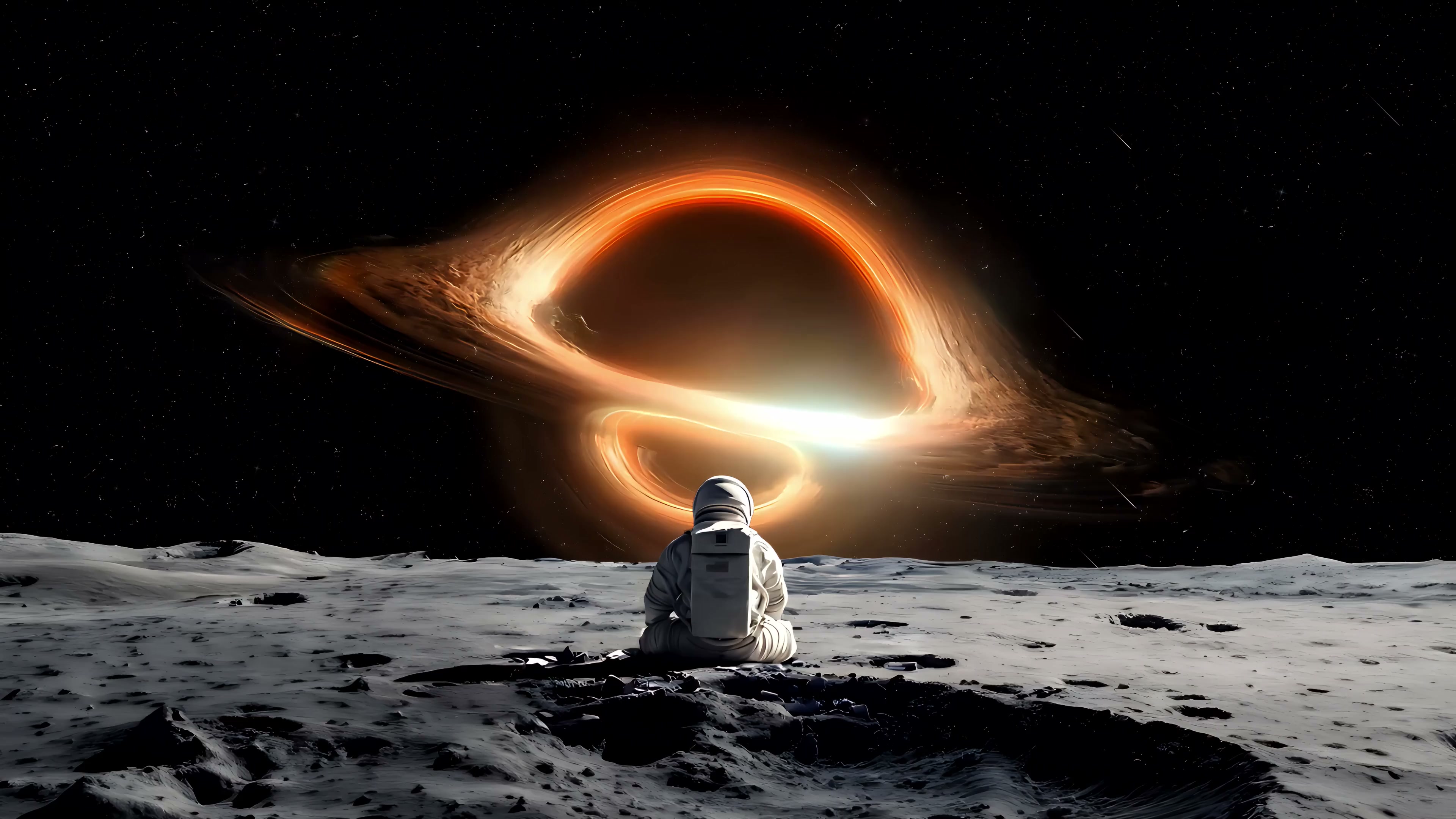 Astronaut vs Black Hole Live Wallpaper