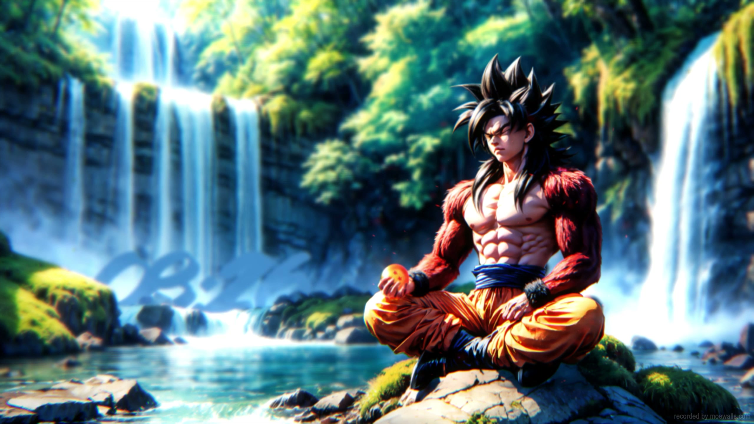 Goku Meditating SS4 Live QHD Wallpaper Live Wallpaper