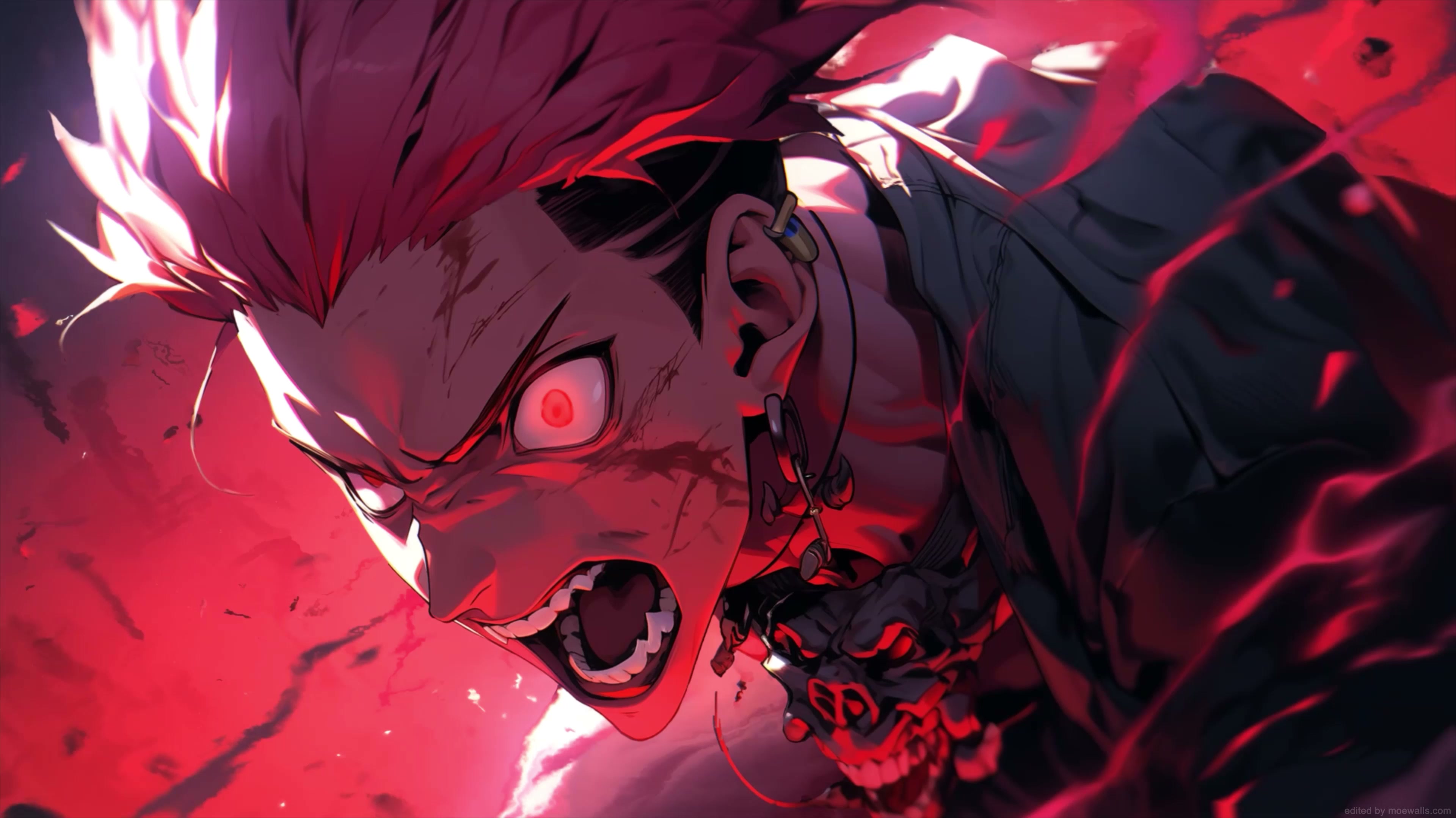 Sukuna Rage Jujutsu Kaisen 4K Live Wallpaper