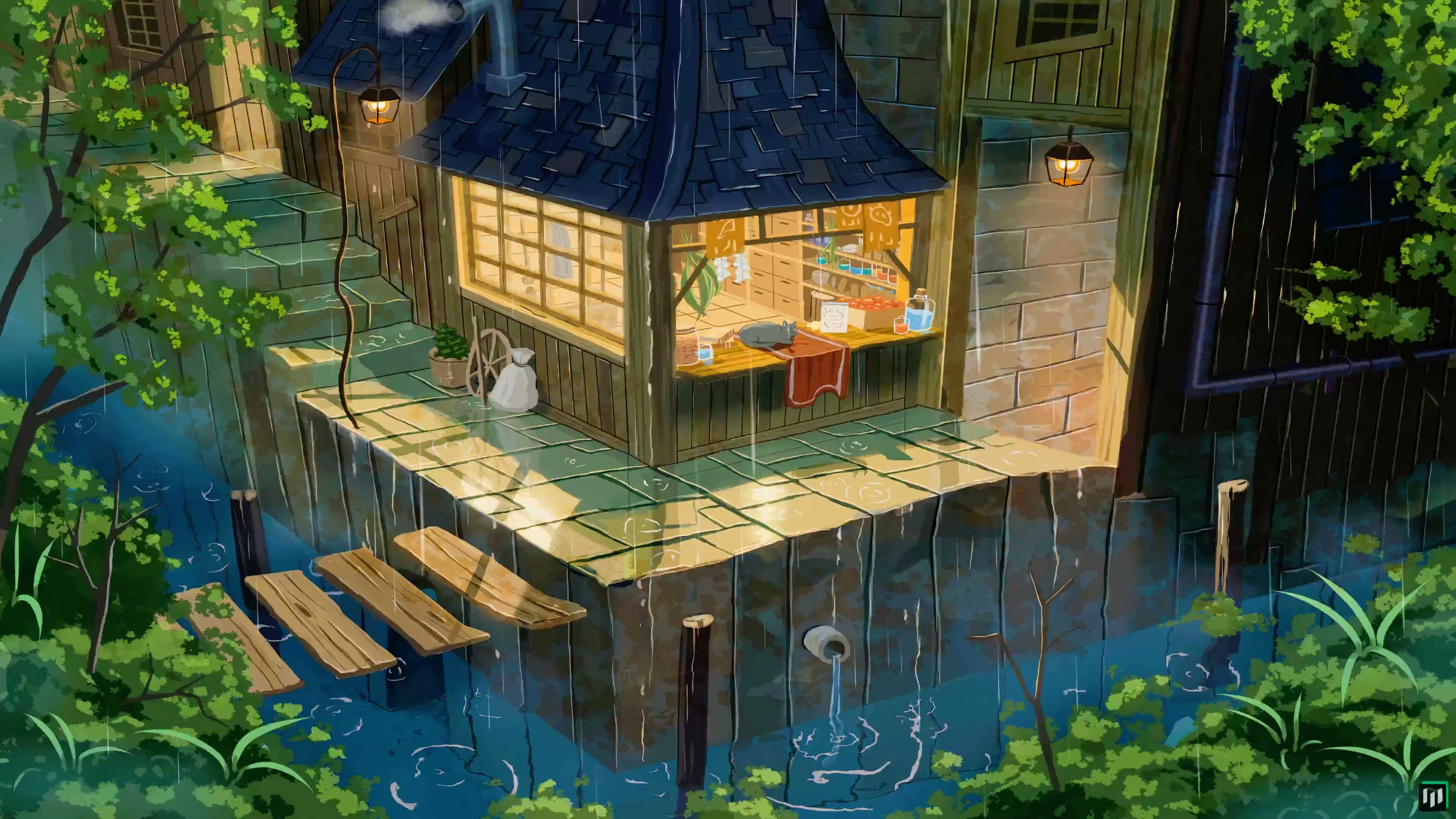 Evening Rain Remastered 4K Live Wallpaper