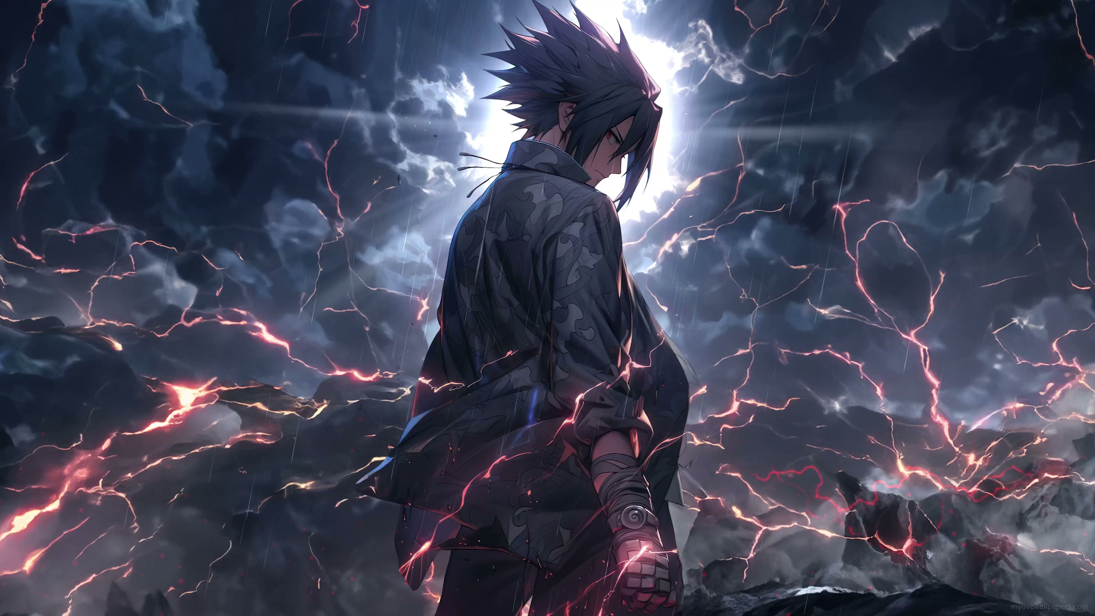 Sasuke Lightning Live Wallpaper