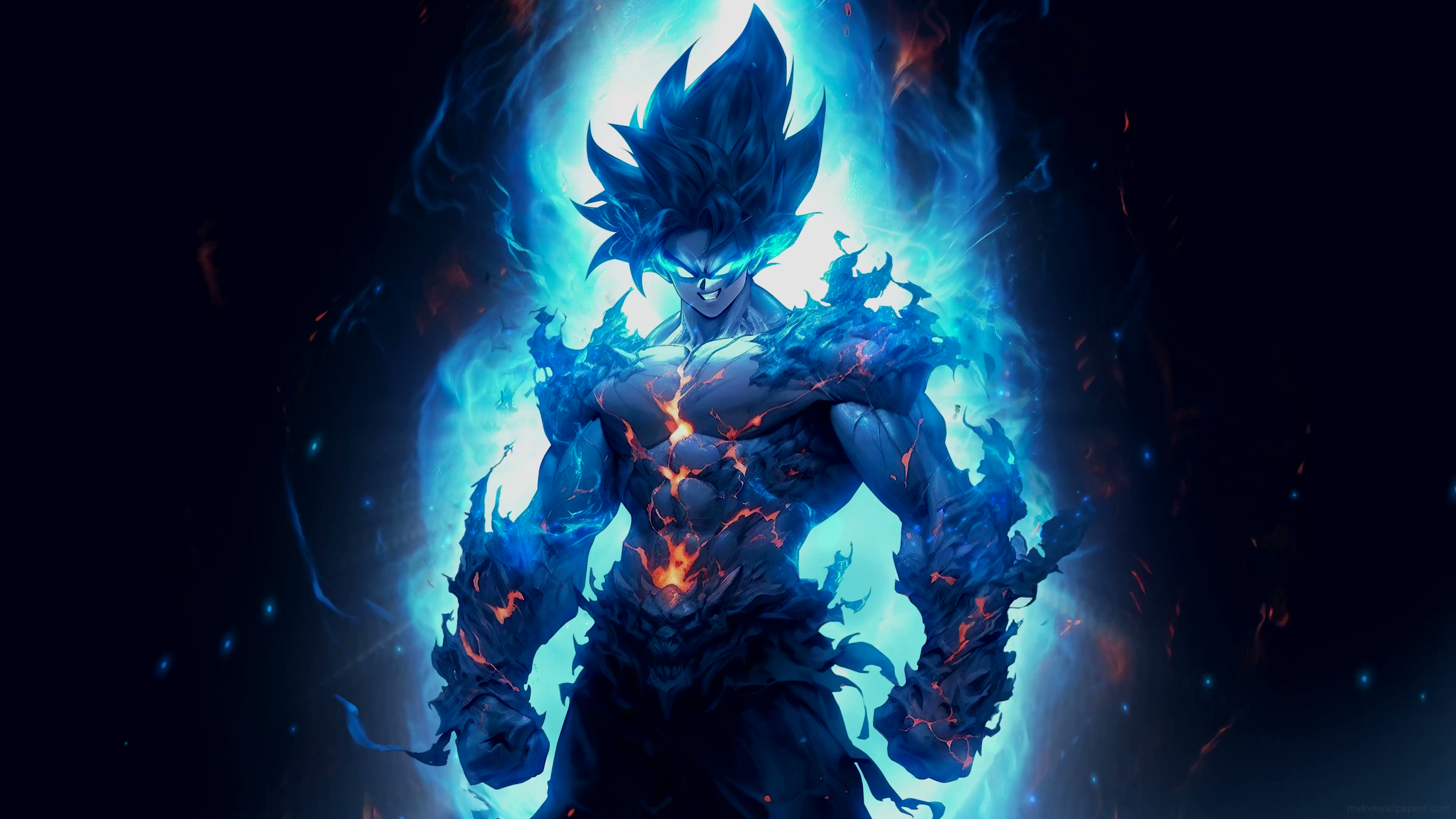 Blue Power Goku Live Wallpaper