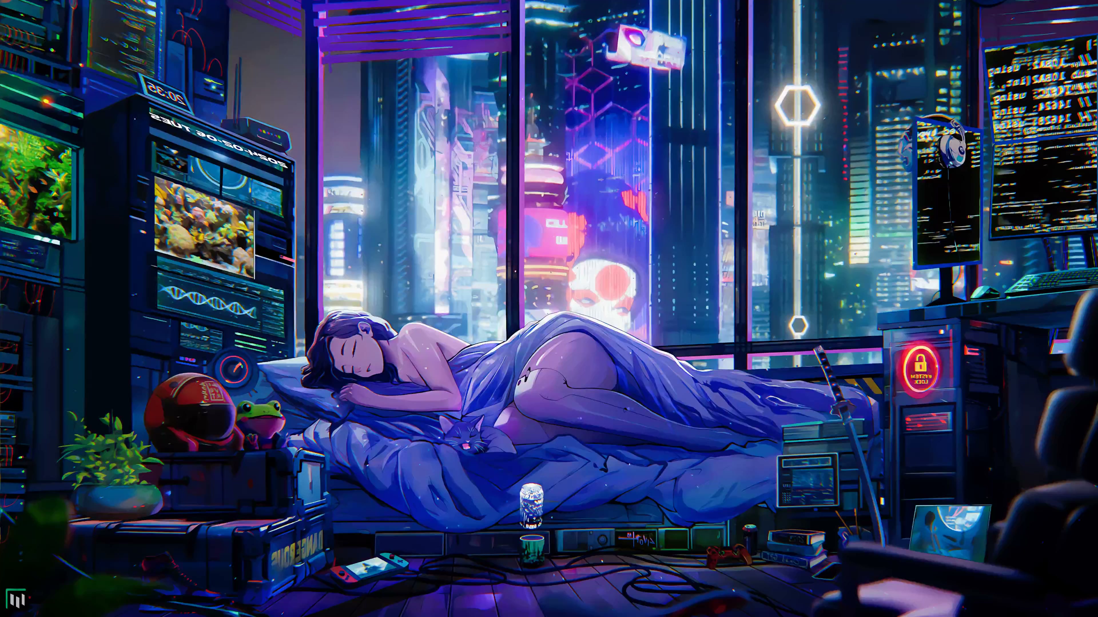 Cyberpunk Night Dream Live Wallpaper