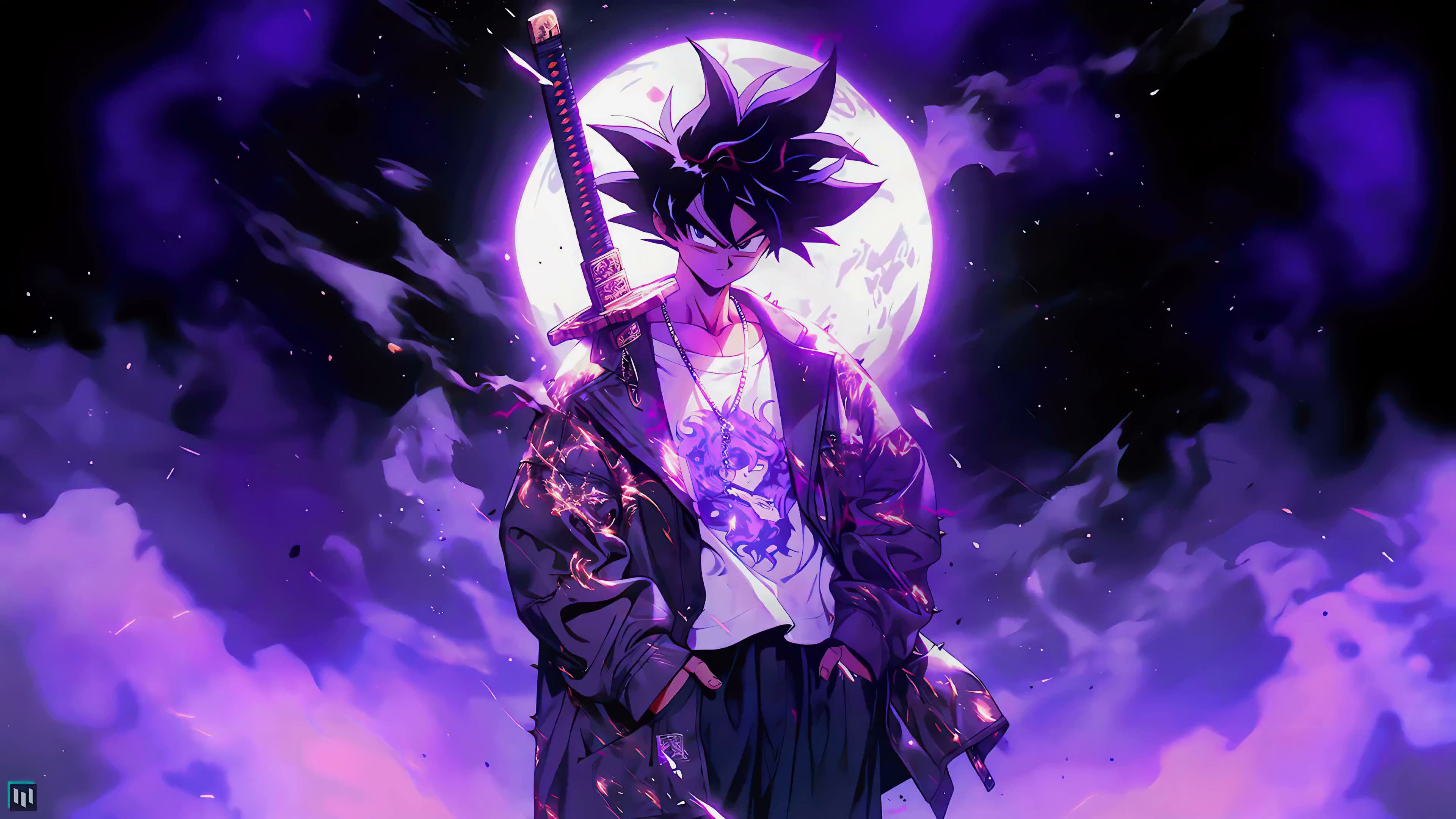 Purple Goku Live Wallpaper