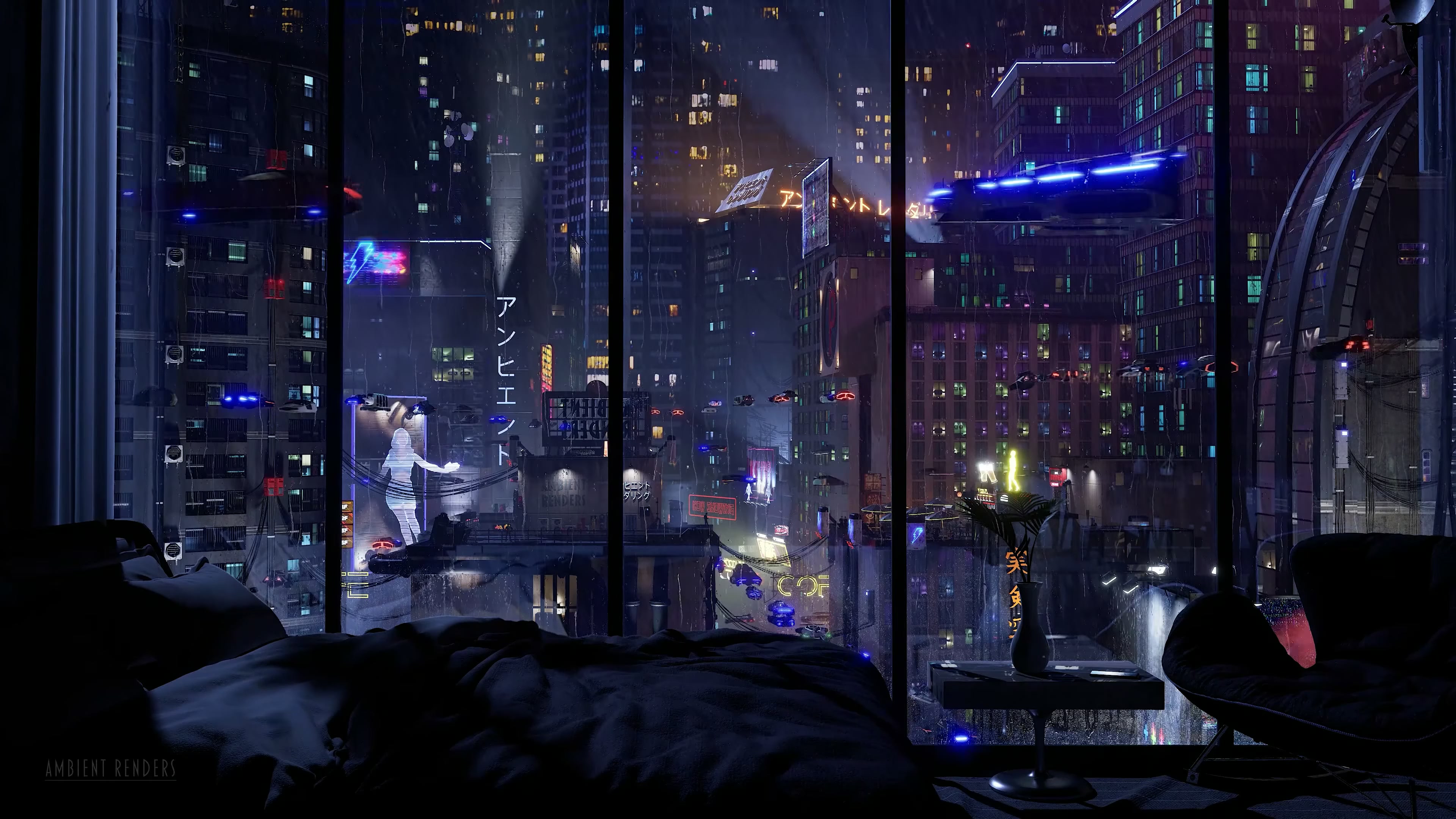 Cyberpunk Ambience Room Live Wallpaper
