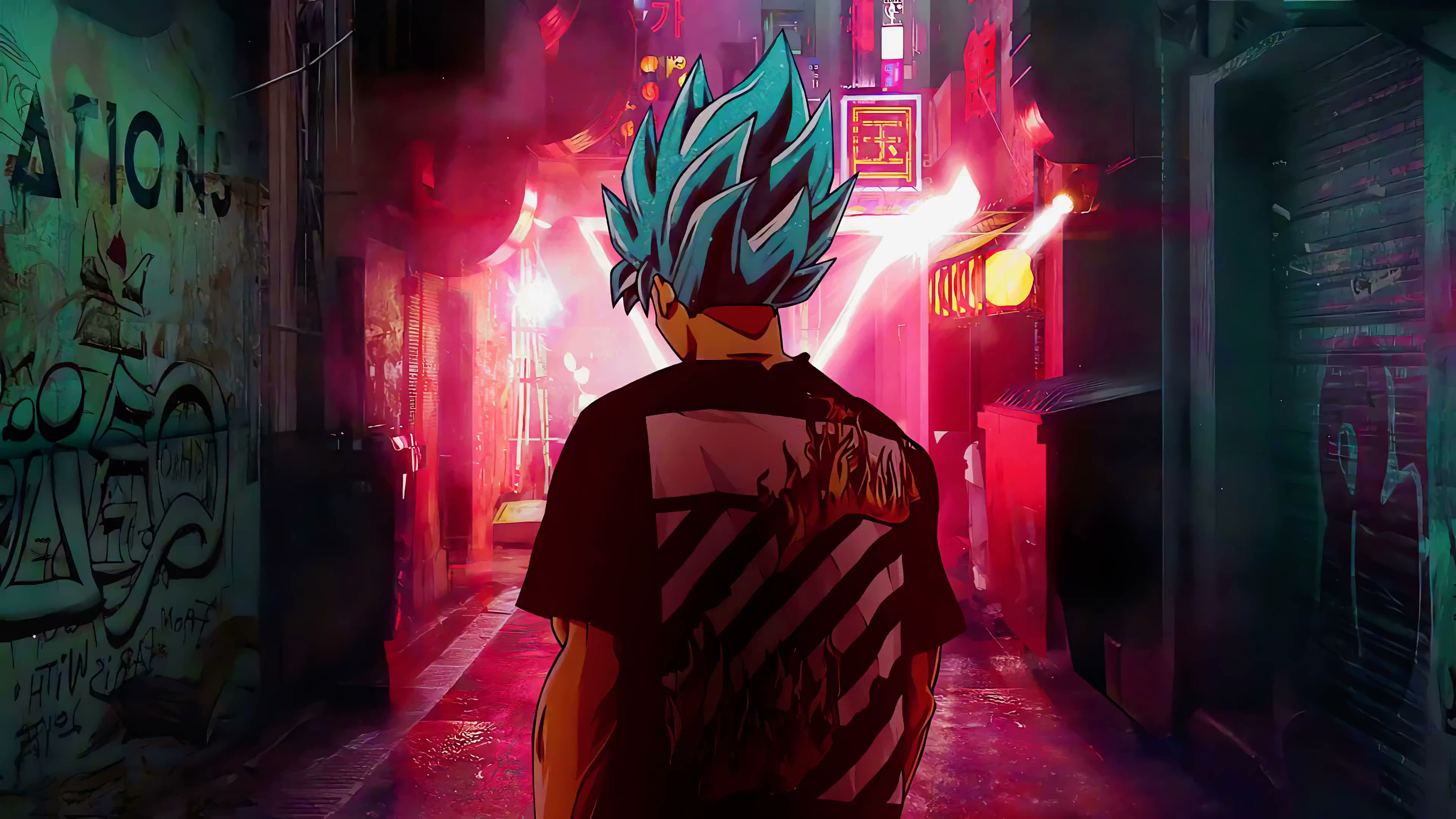 Goku In Streetss Live Wallpaper