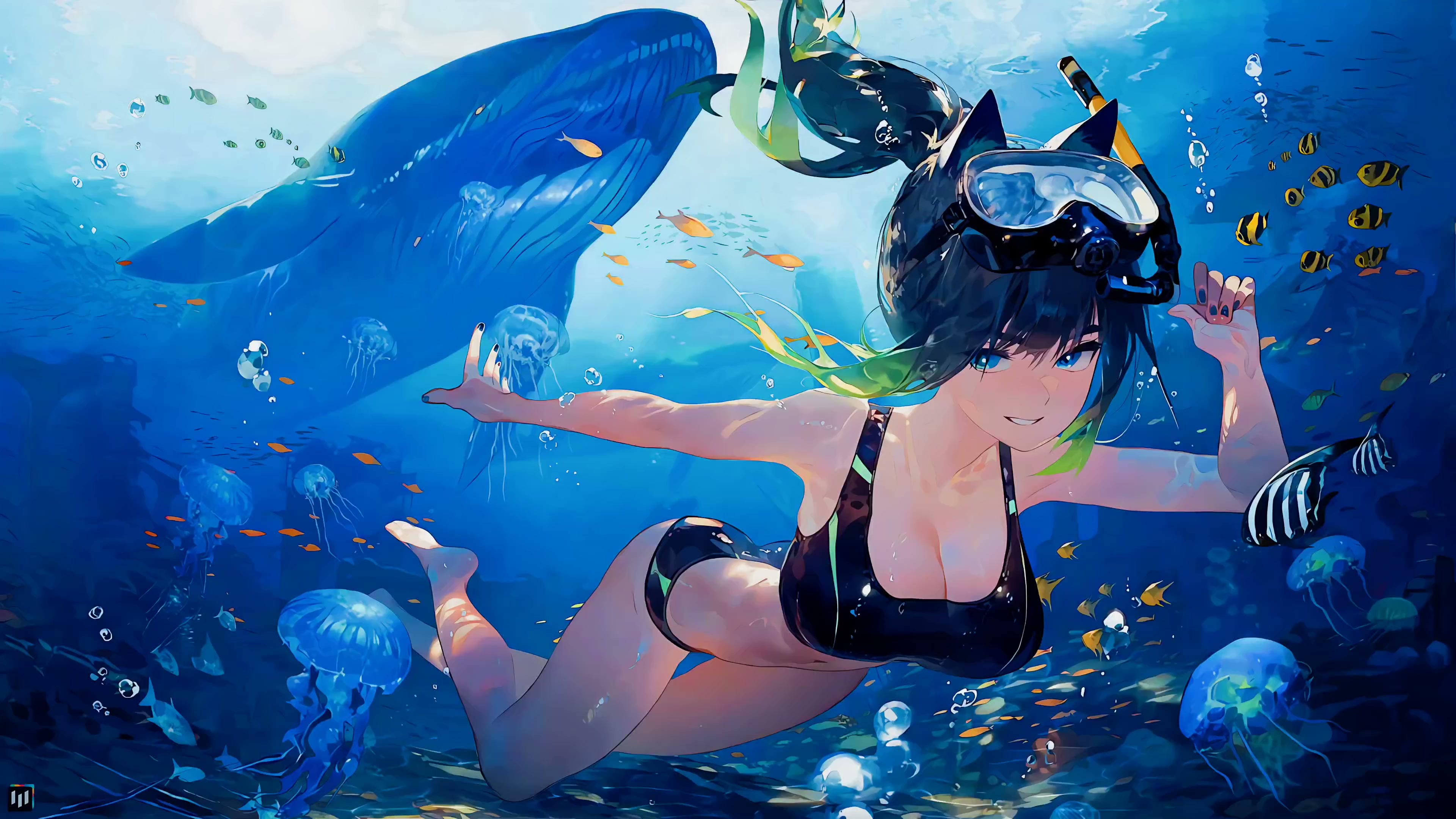 Diving Girl - Live Wallpaper