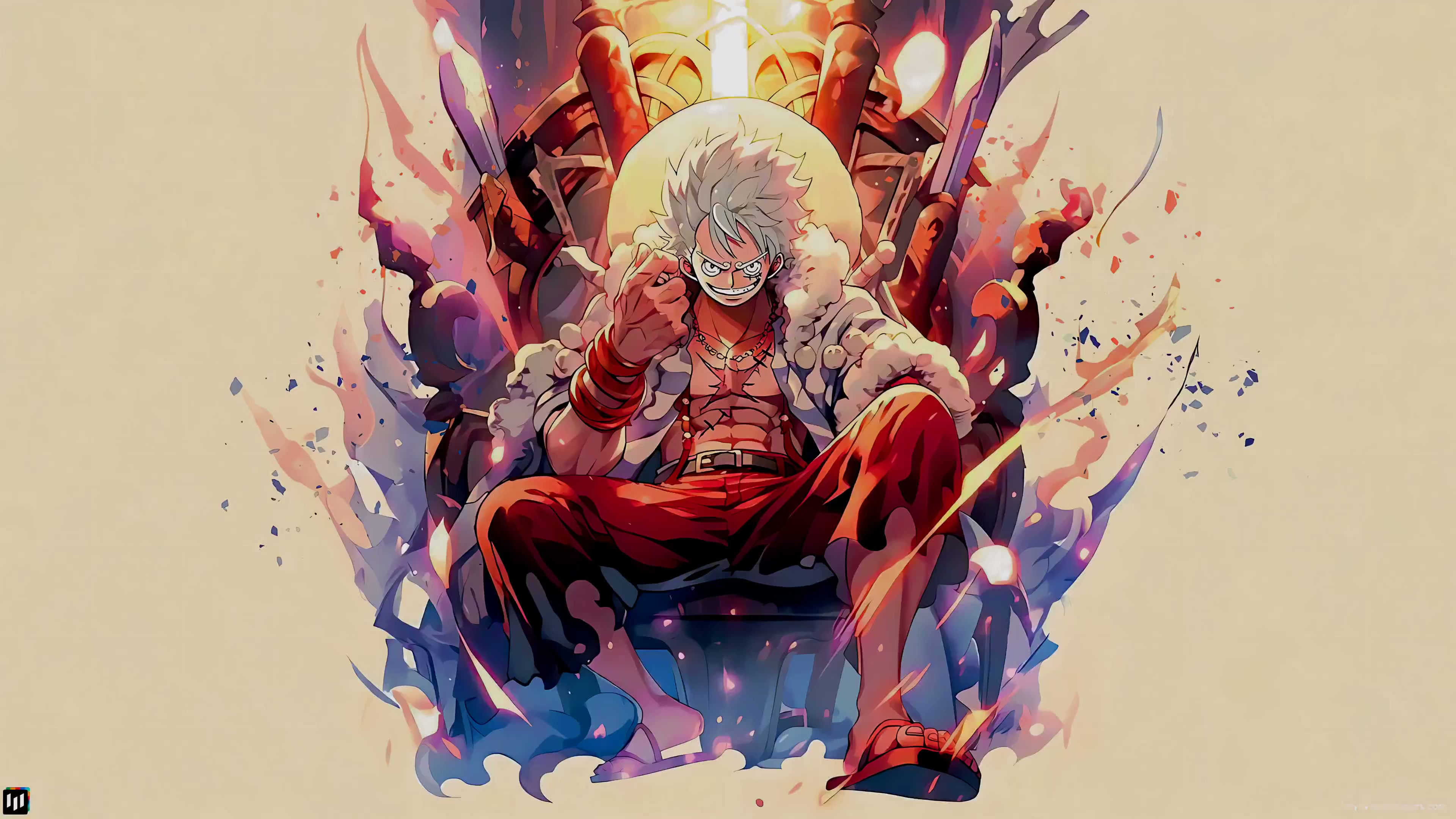 Luffy Gear 5 Throne Live Wallpaper
