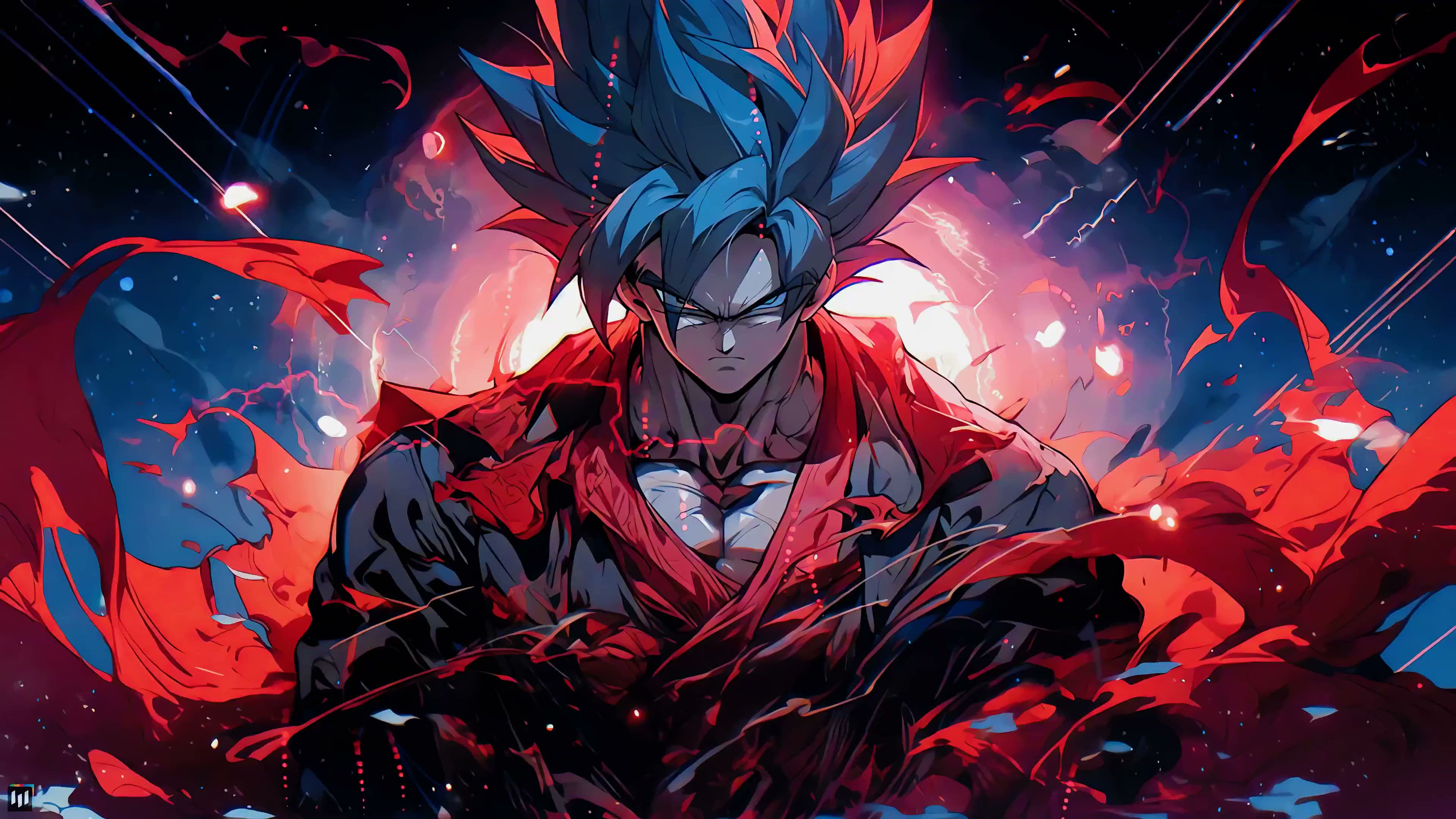 Goku Epic Red Live Wallpaper