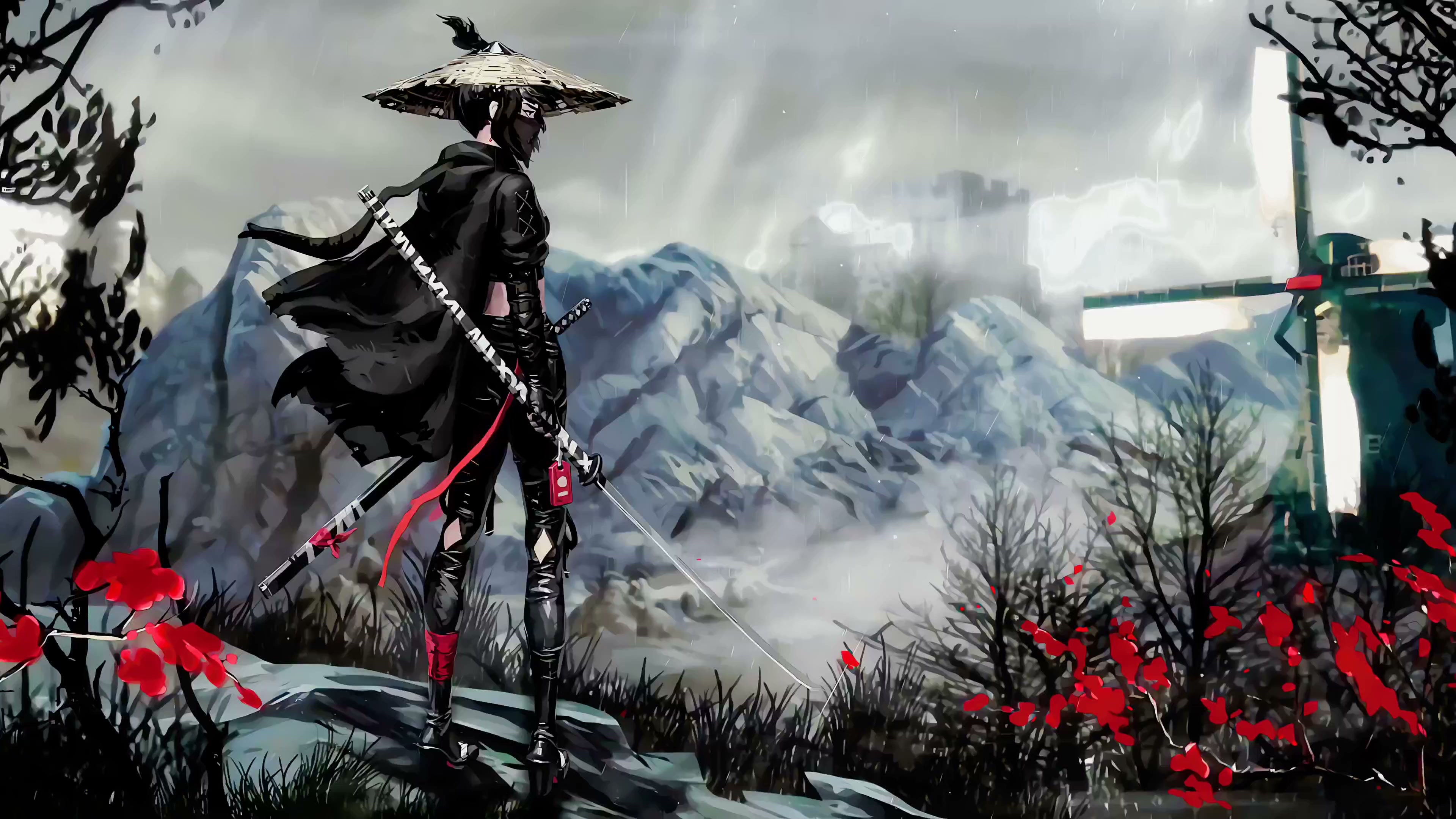 Lone Samurai Live Wallpaper