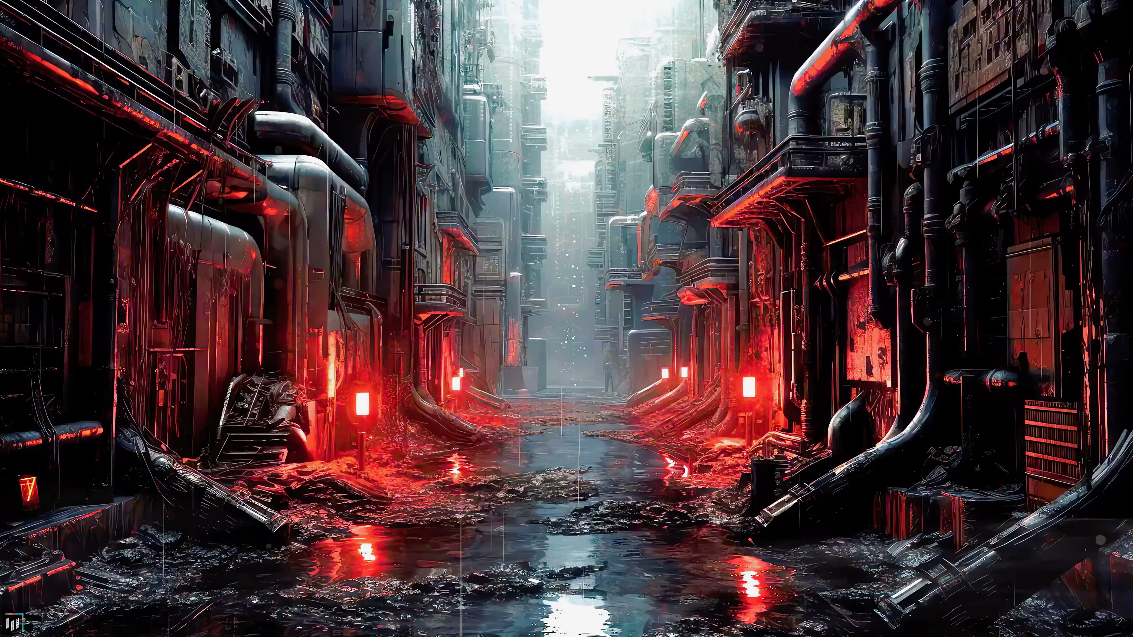 Rain Futuristic City Live Wallpaper