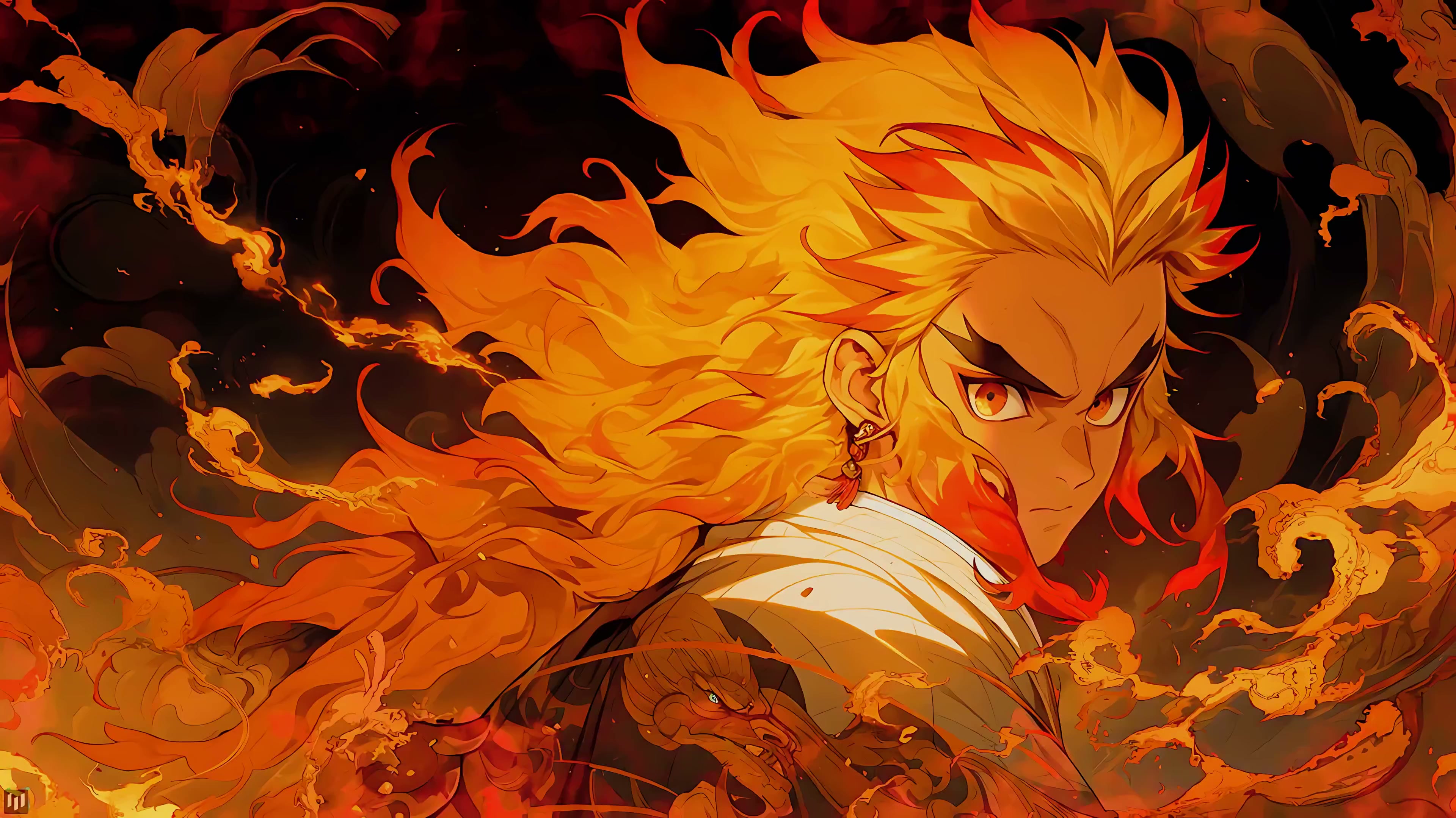 Kyojuro Rengoku - Fire Live Wallpaper