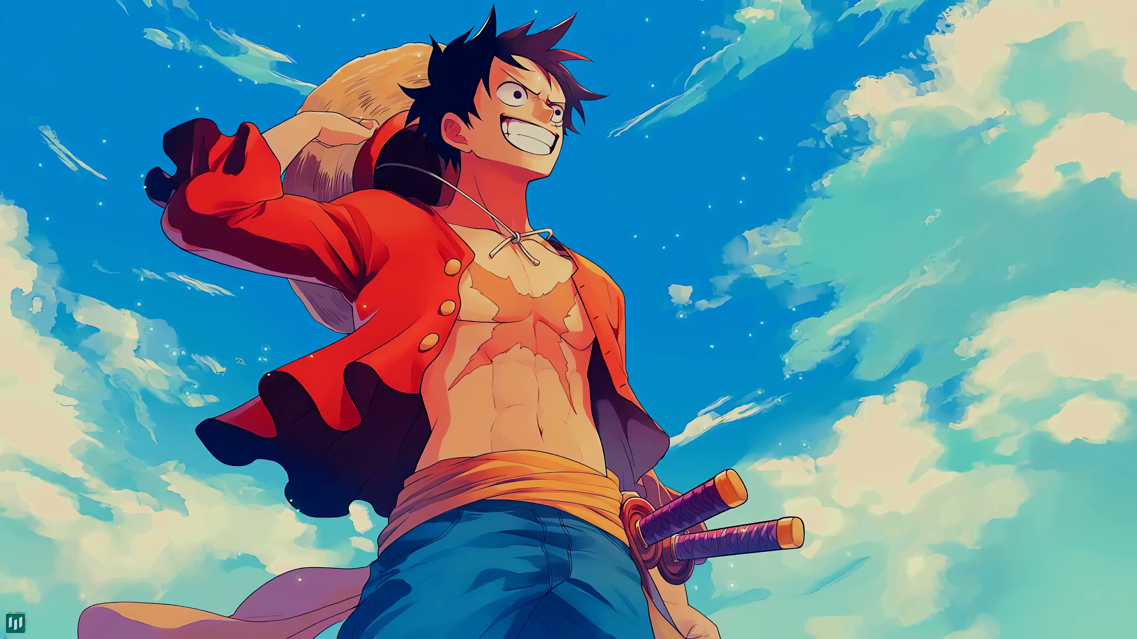 Monkey d Luffy with Swords Live Wallpaper