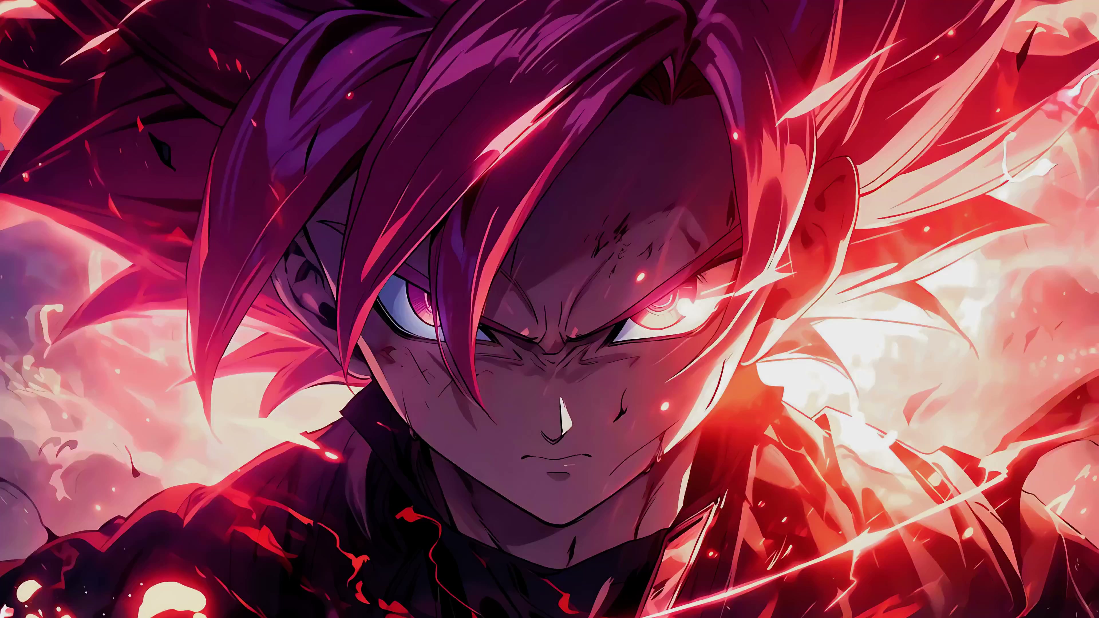 Fierce Flames: Rose Goku Live Wallpaper