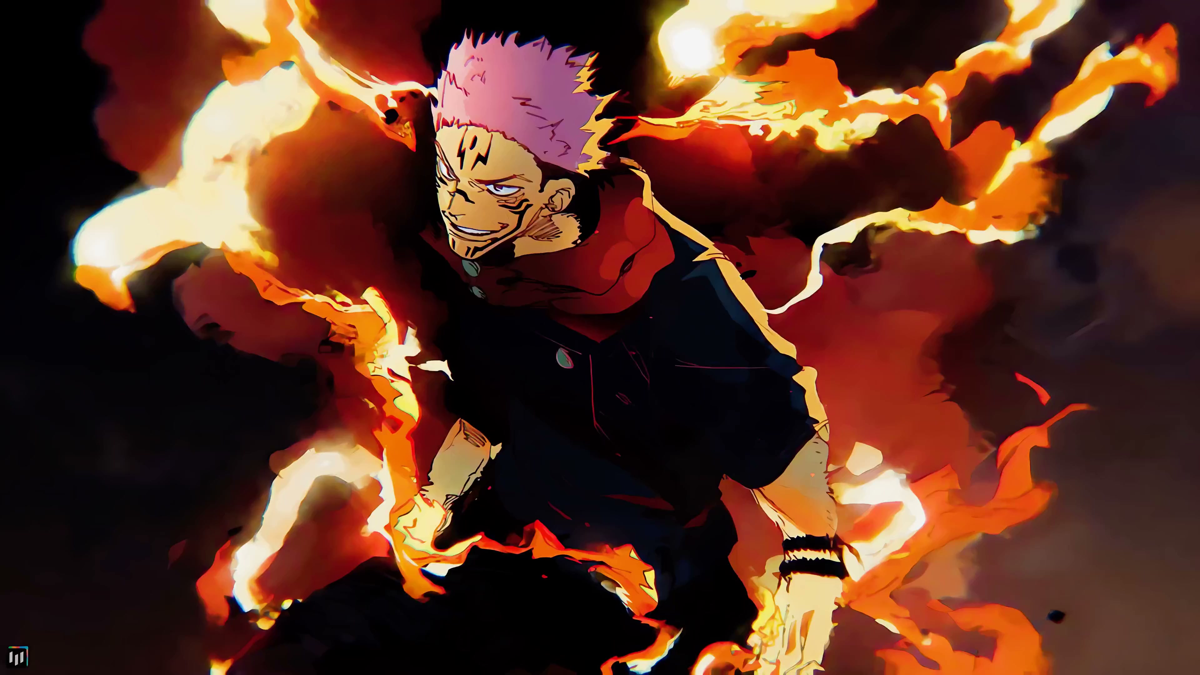 Sukuna - Jujutsu Kaisen in Flame Live Wallpaper