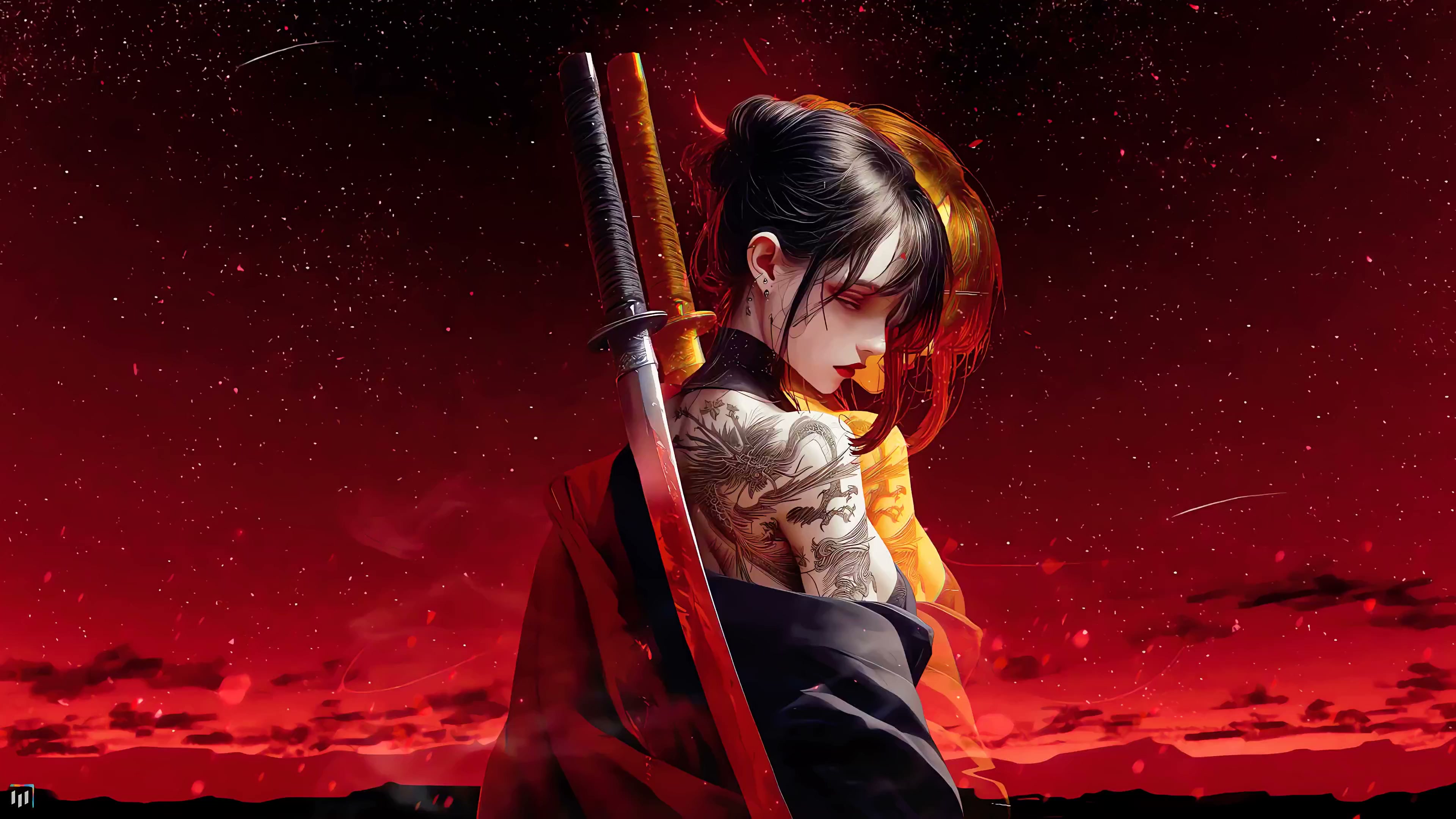 Katana Girl Live Wallpaper