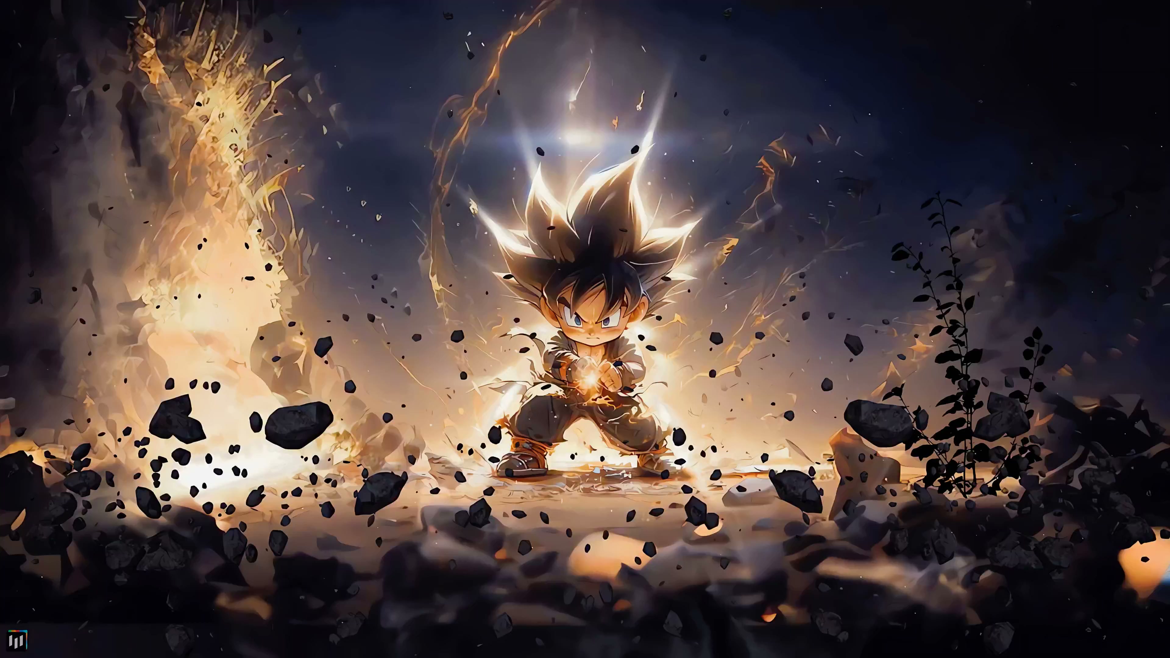 Kid Goku Power Burst Live Wallpaper
