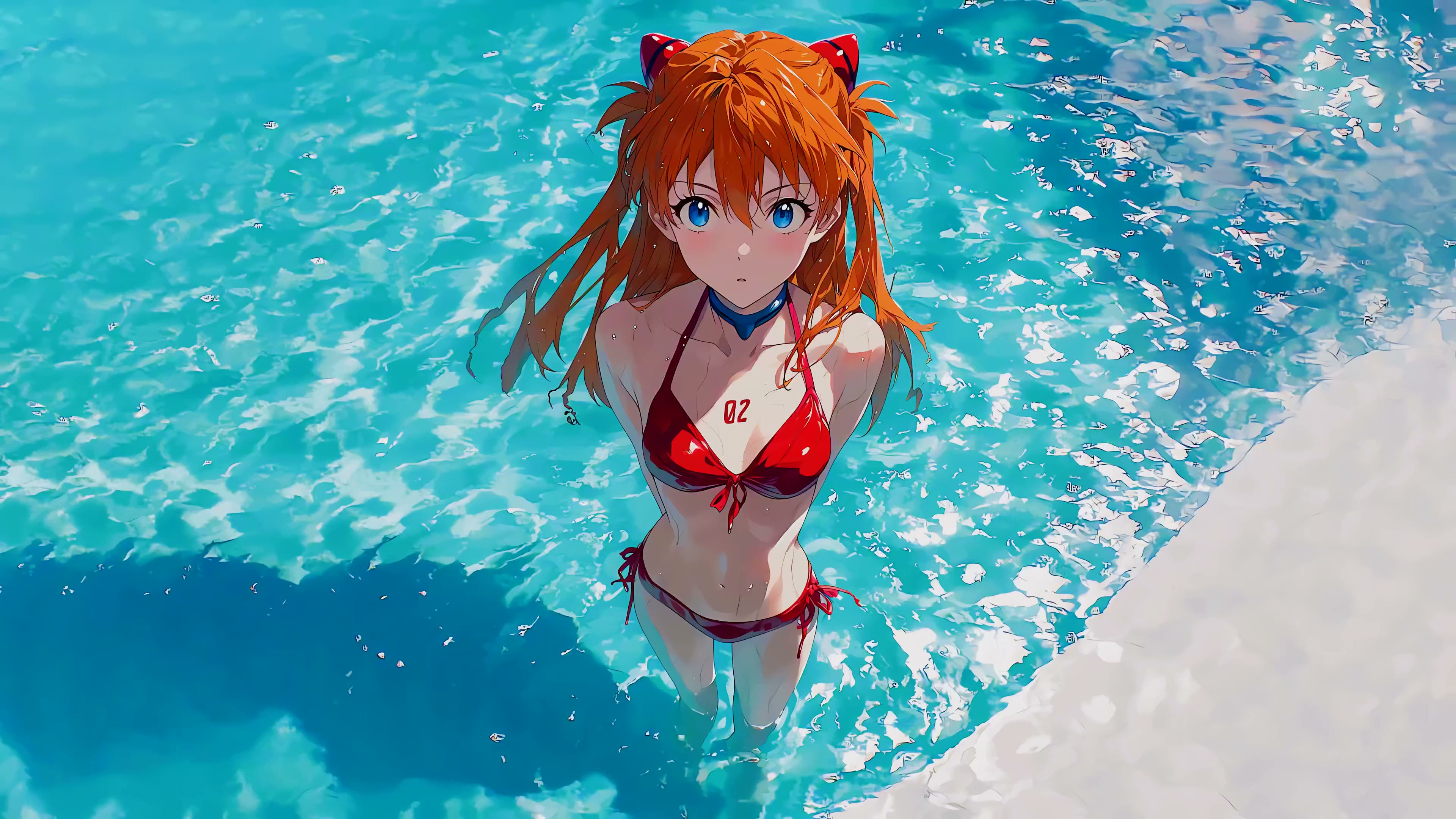 Asuka - Summer Pool Live Wallpaper