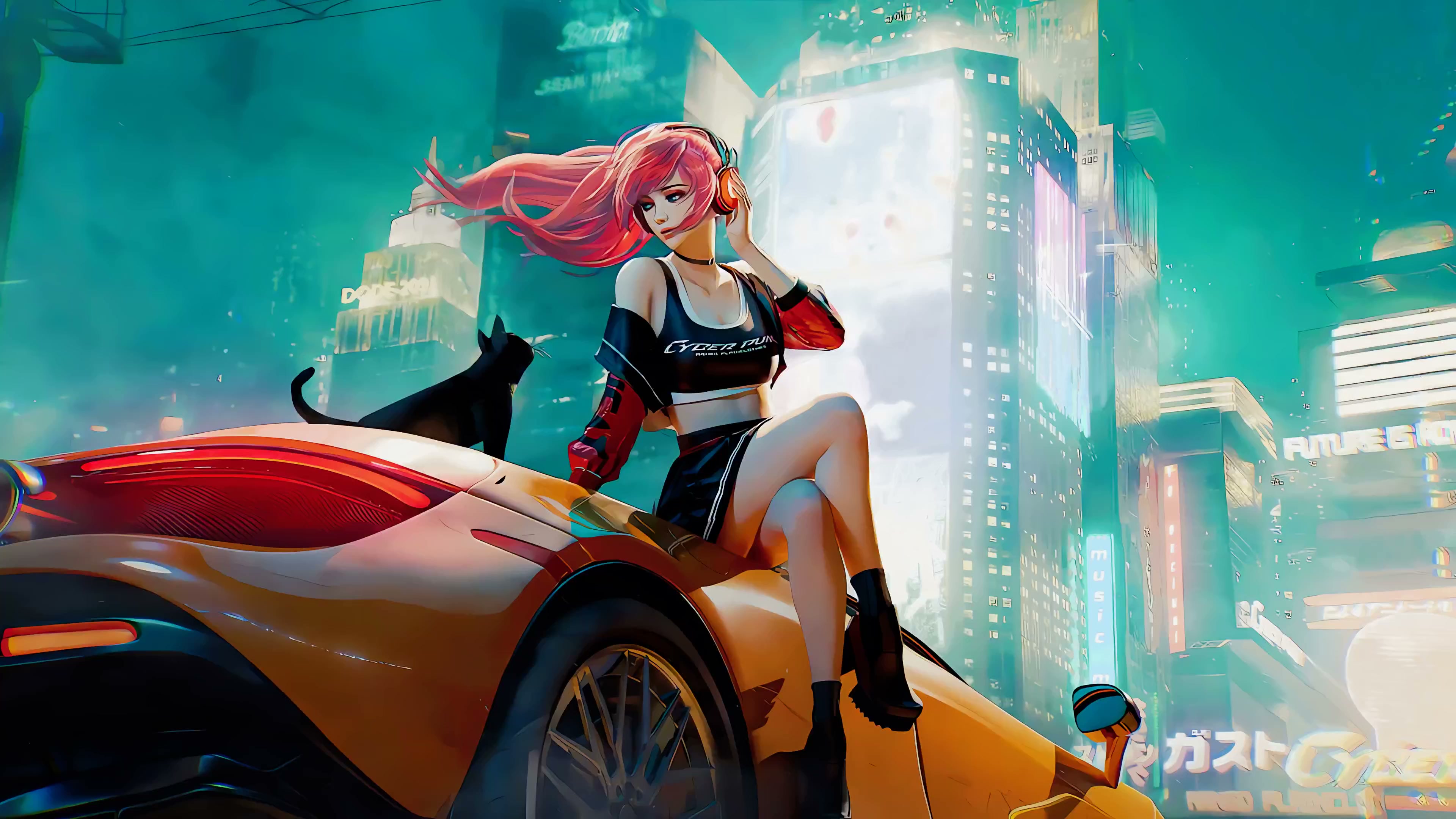 Street Racer Girl Live Wallpaper