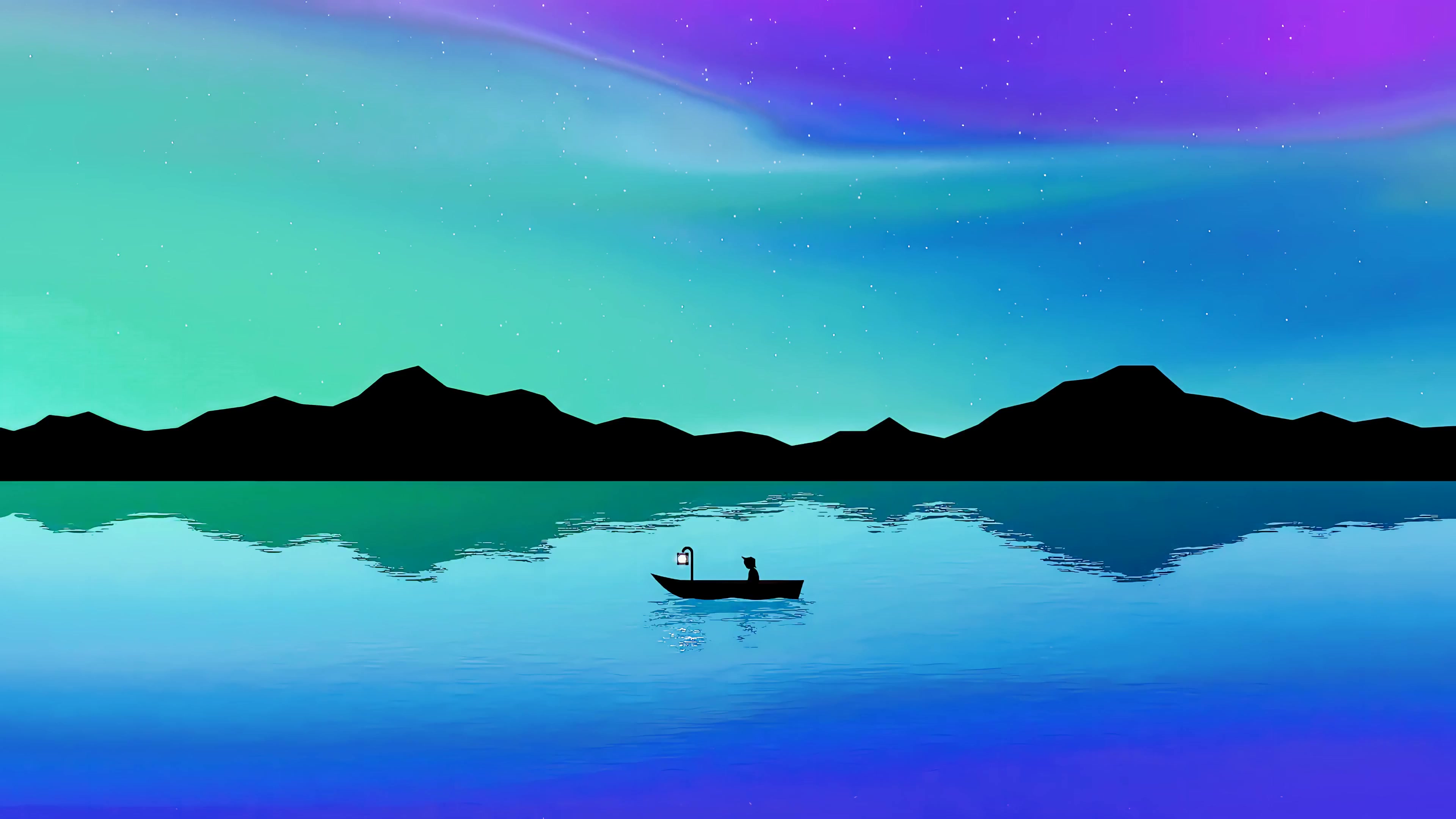 Minimal Lake Landscape Live Wallpaper
