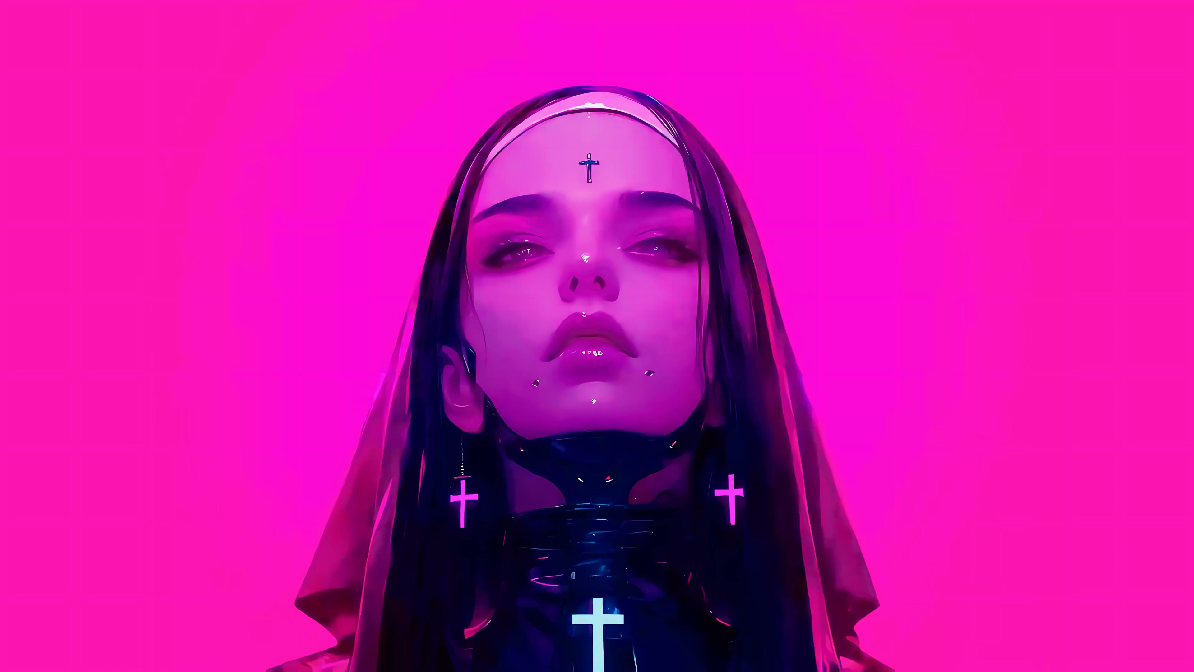 Cyber Nun Live Wallpaper
