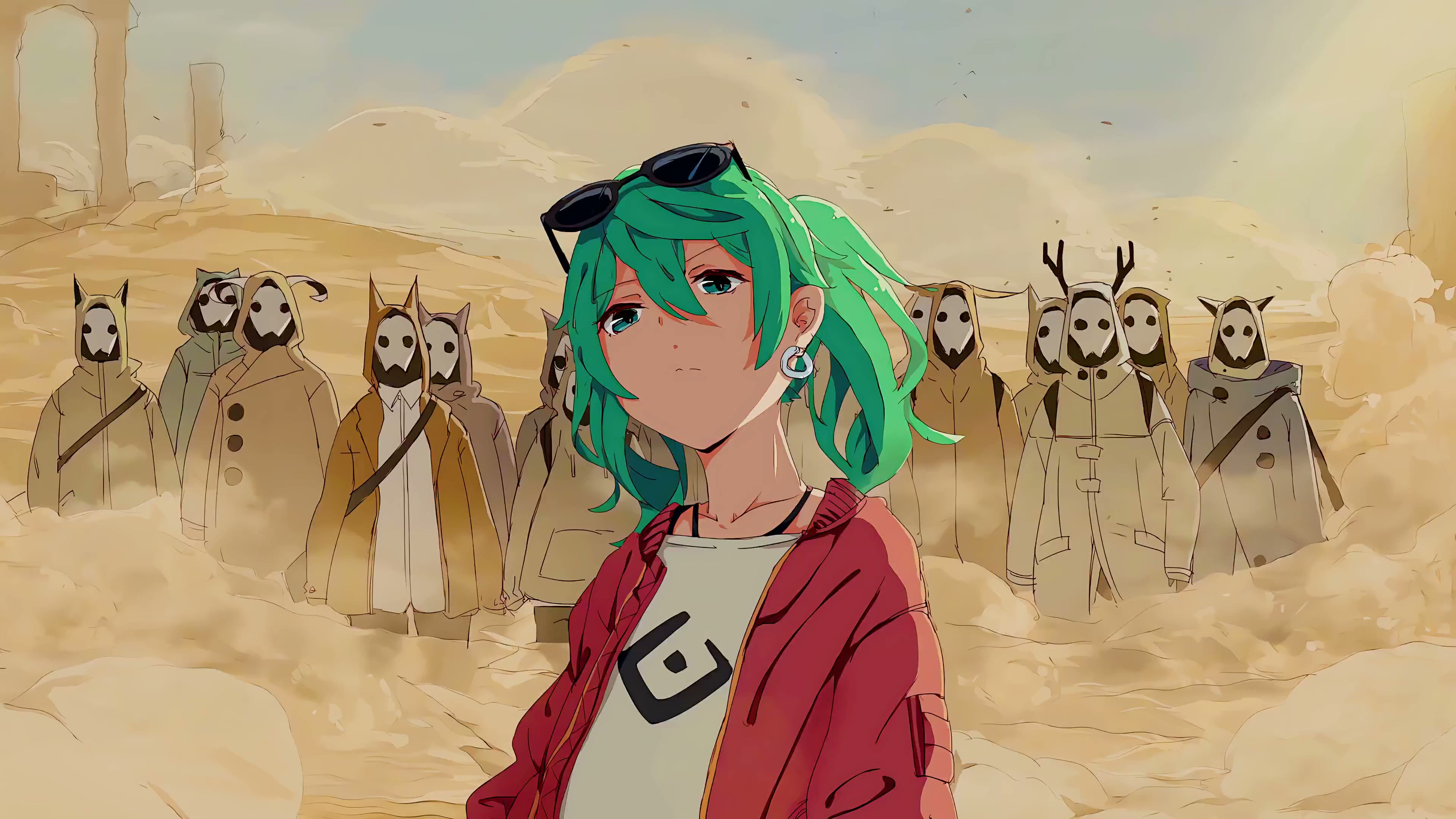 Hatsune Miku in Sand Planet Live Wallpaper
