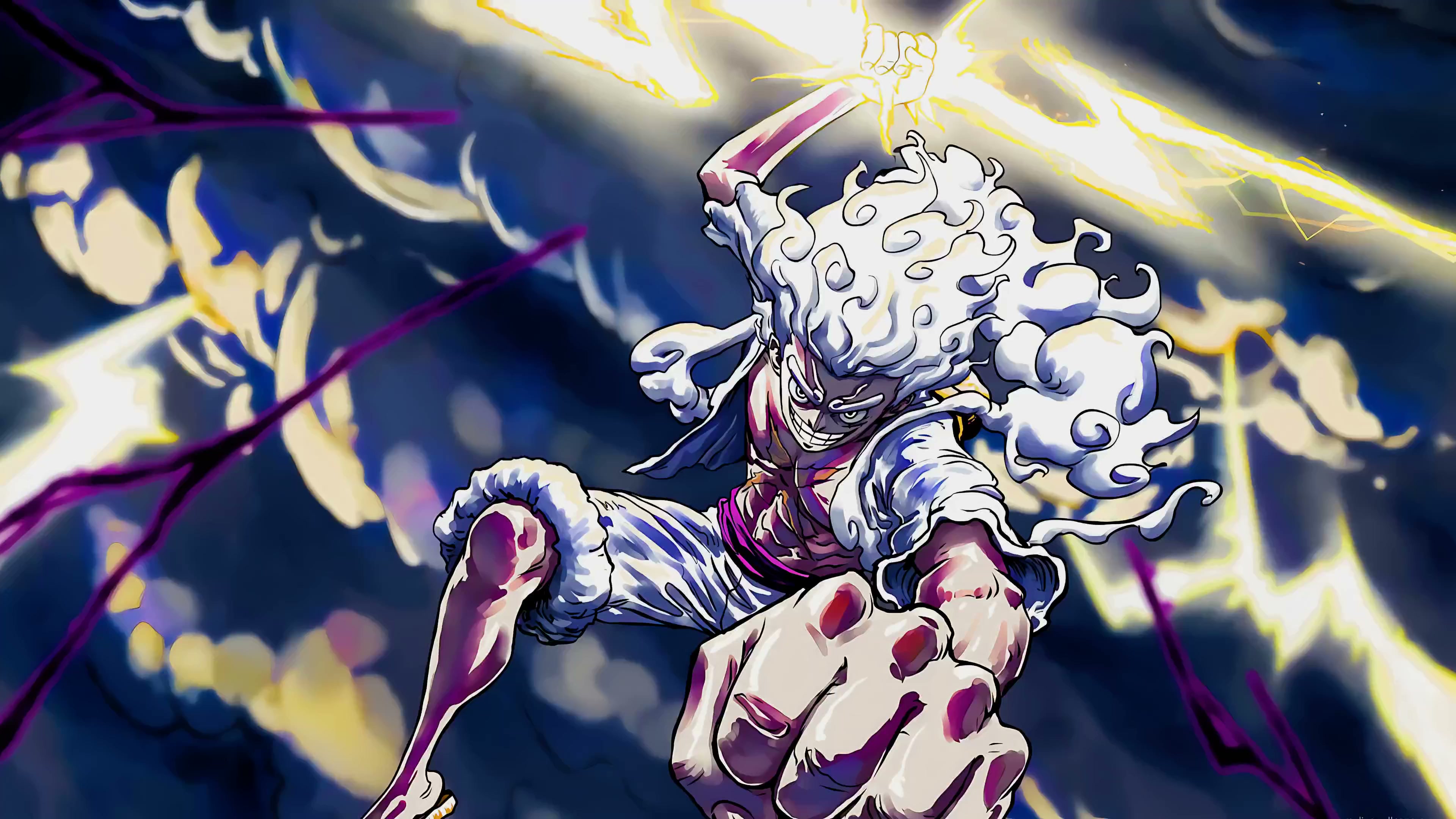 Luffy Gear 5 Lightning Bolt Live Wallpaper