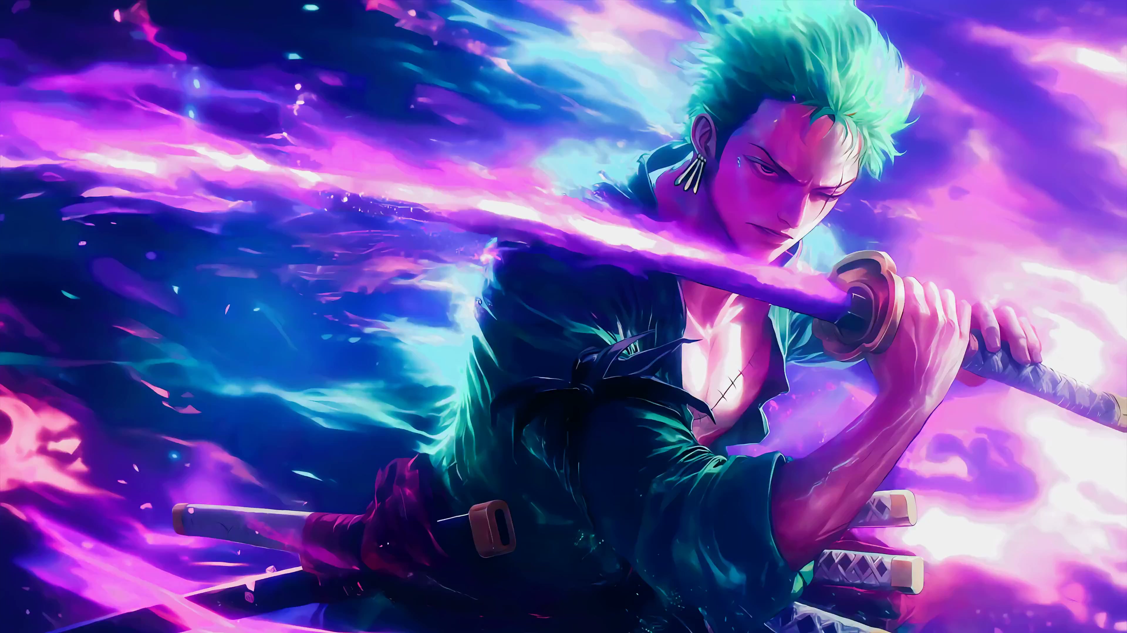 Roronoa Zoros Purple "Enma" Katana Live Wallpaper