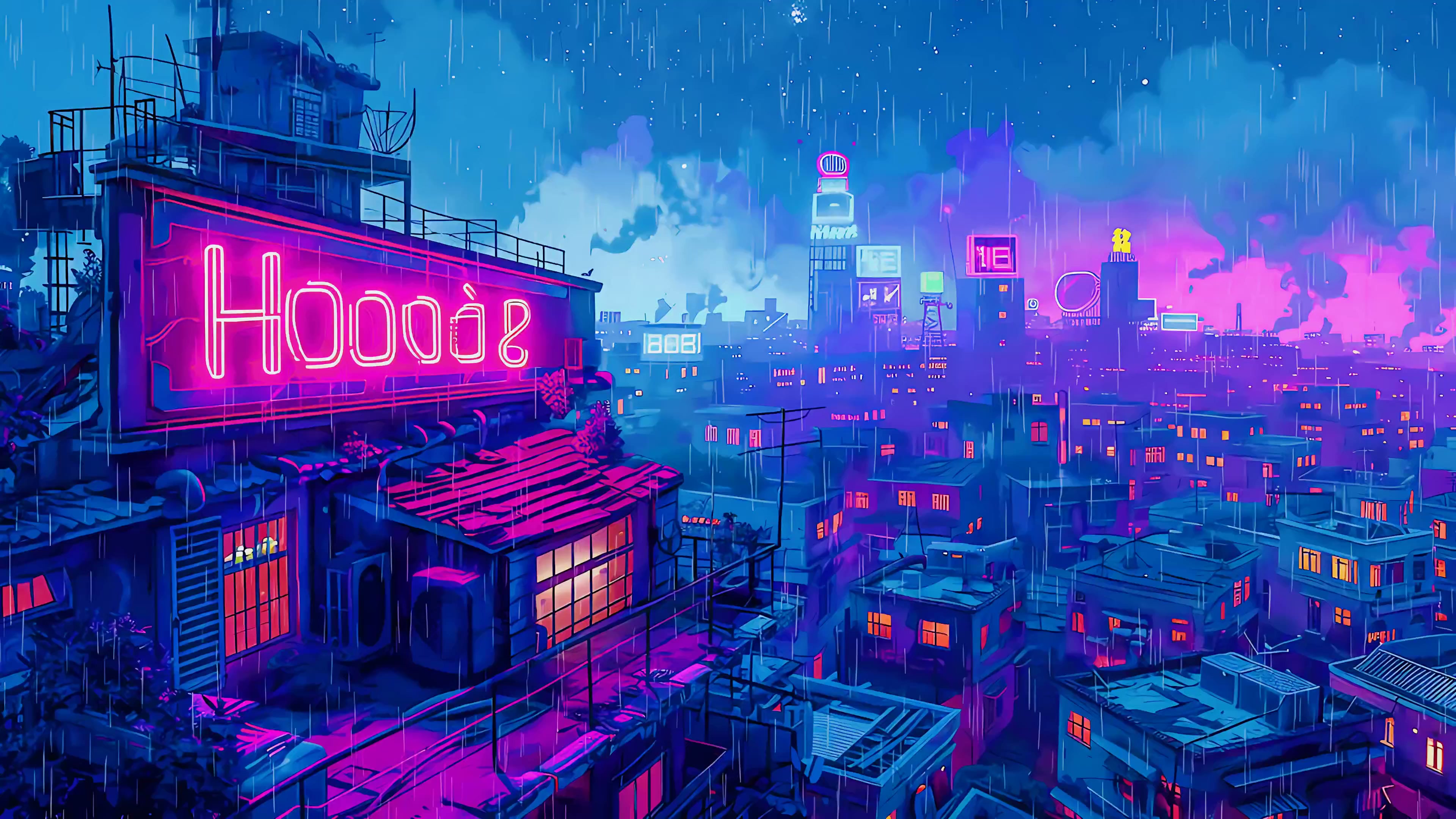 Chill Rain Lofi Live Wallpaper
