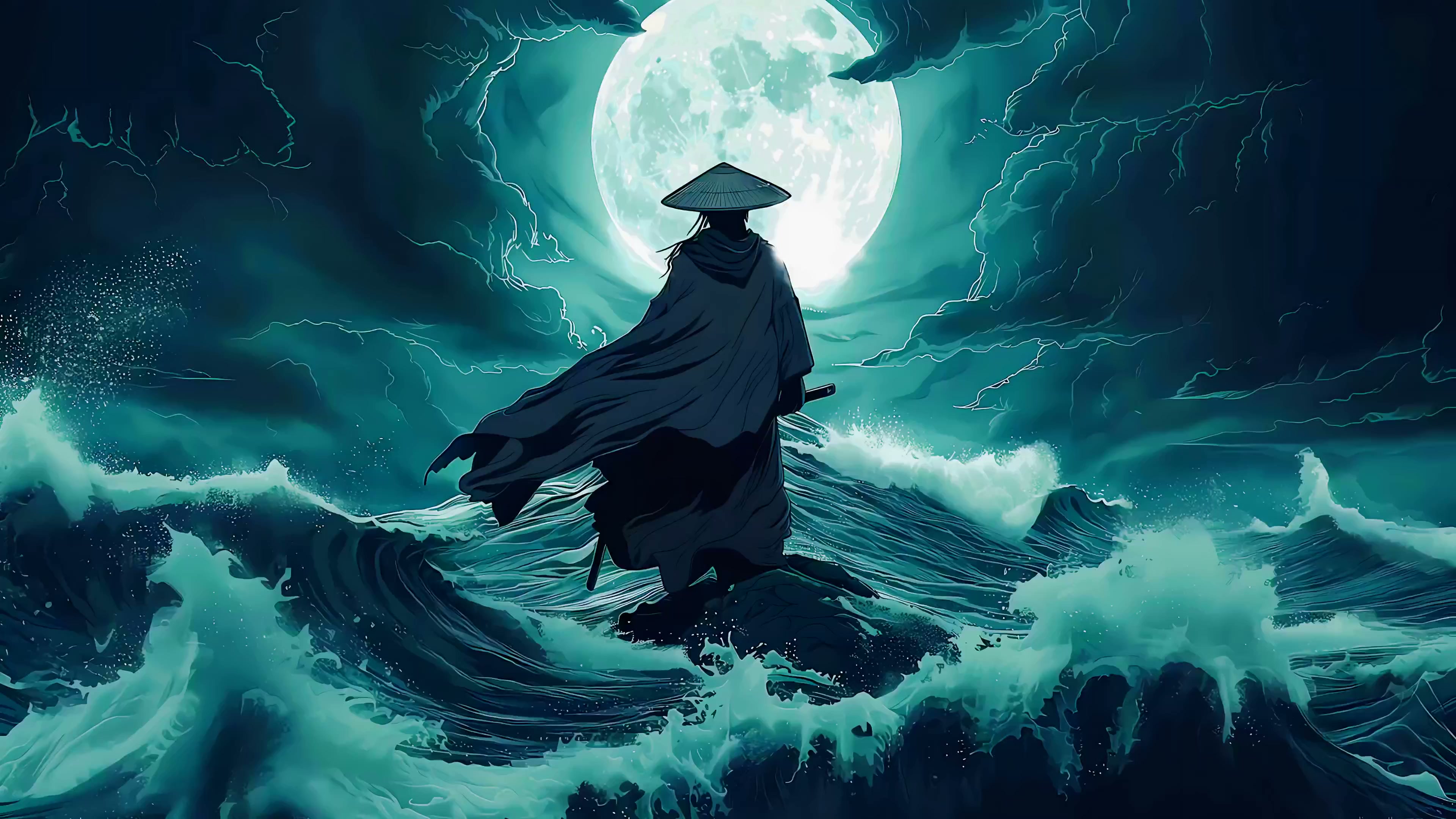 Moonlit Samurai Live Wallpaper