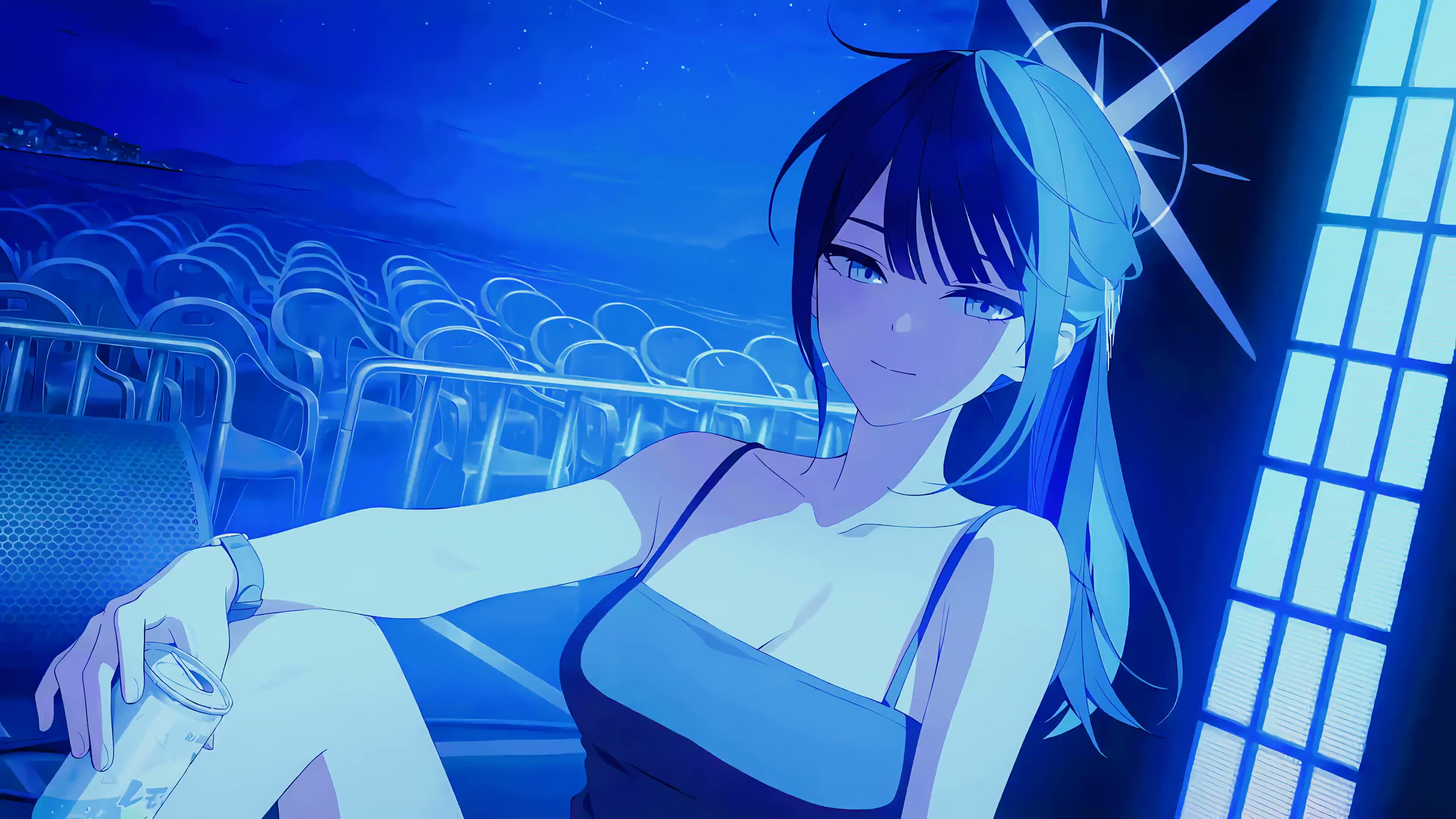 Blue Archive: Saori At Night Live Wallpaper