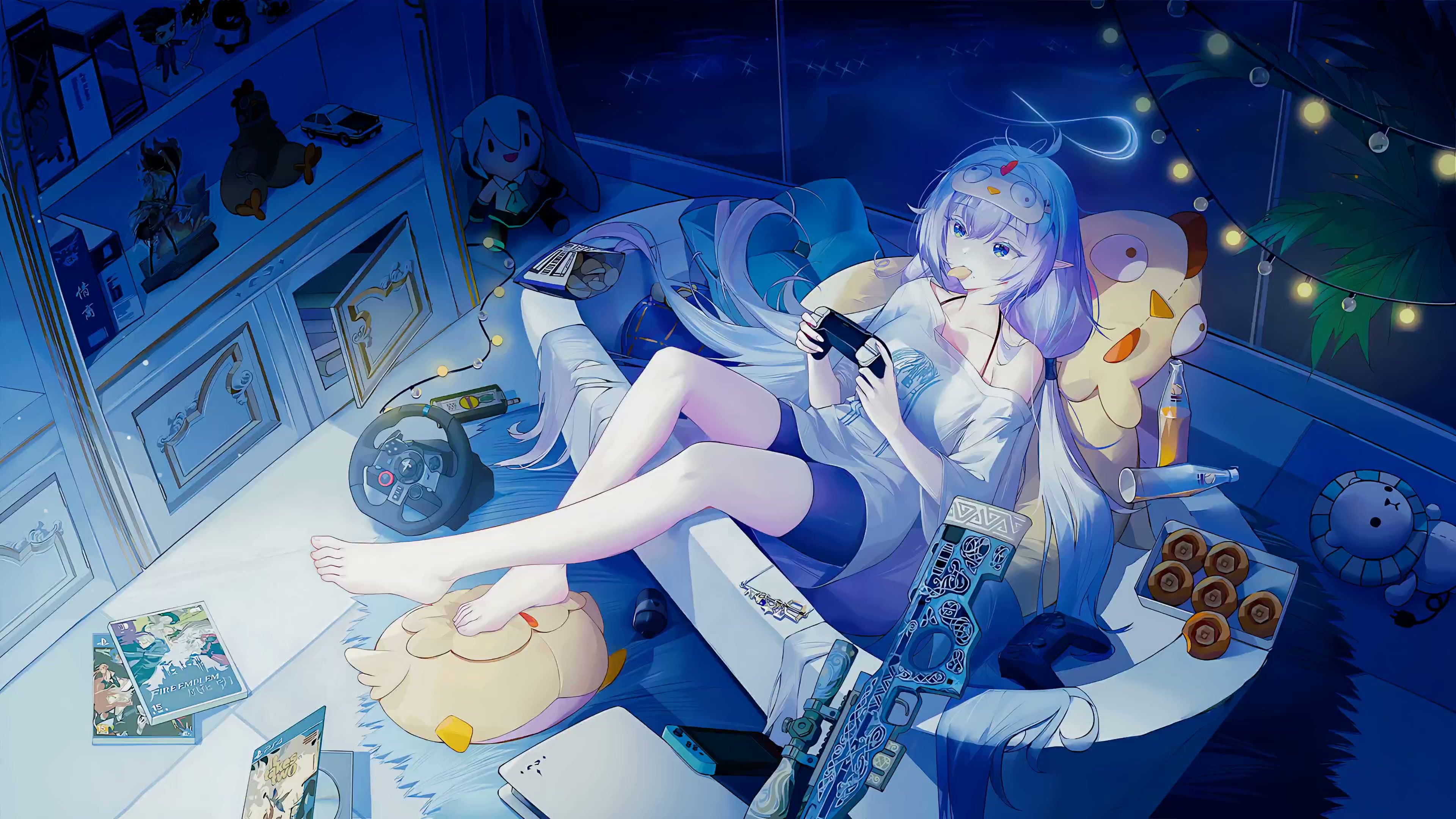 Elf Gamer Girl Live Wallpaper