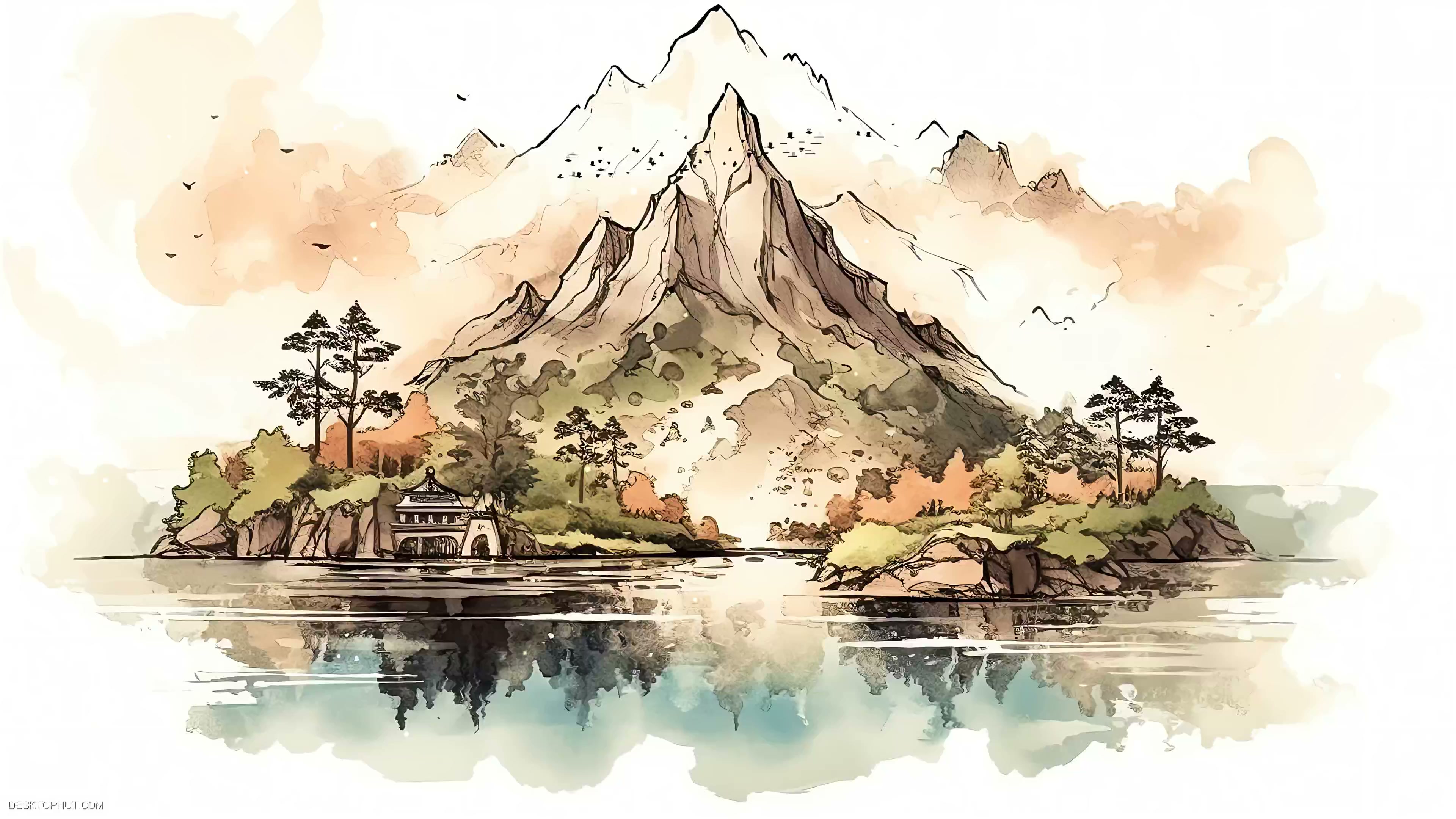 Painted Japanese Nature Live Wallpaper