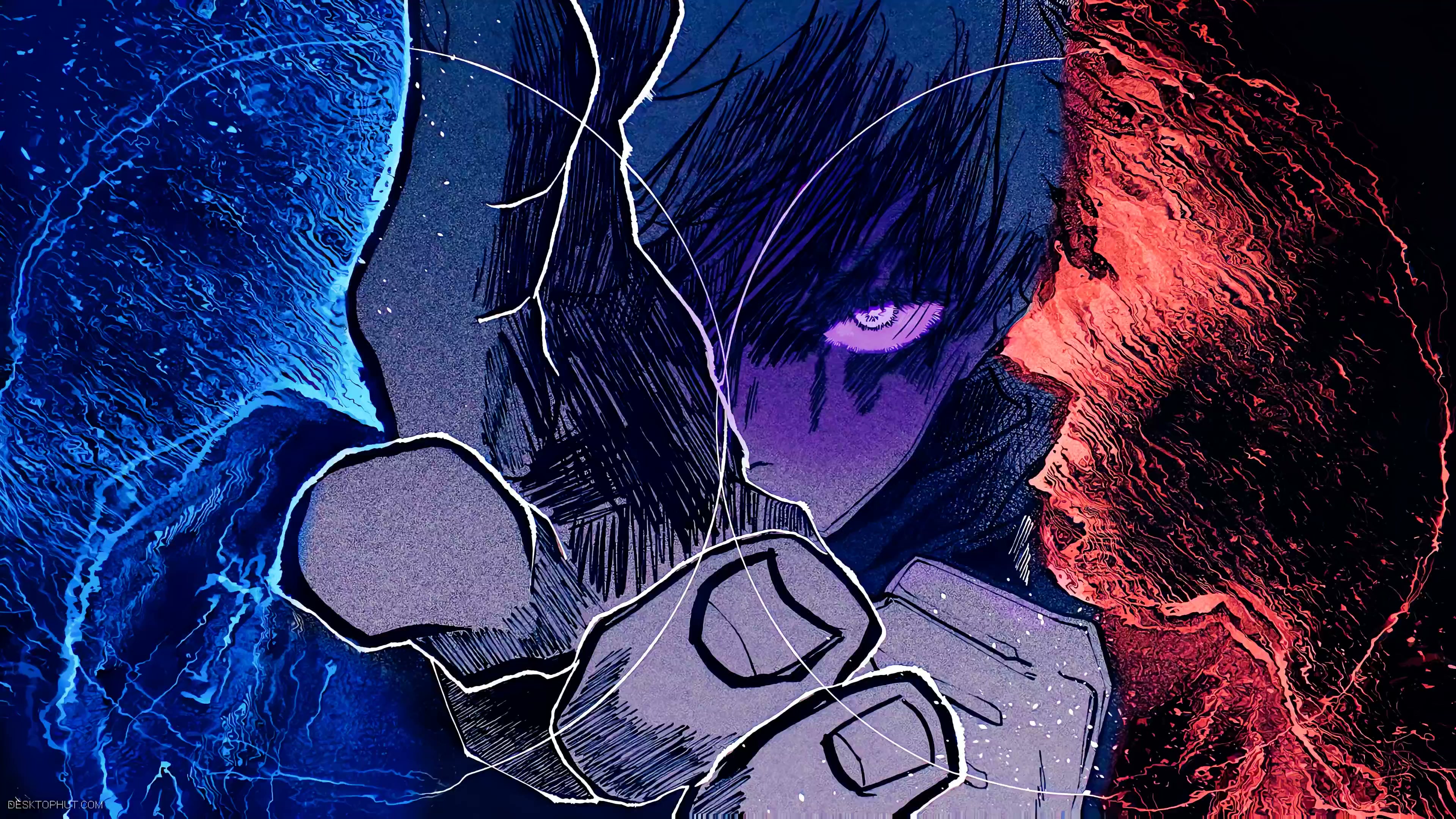Gojo Red and Blue Live Wallpaper