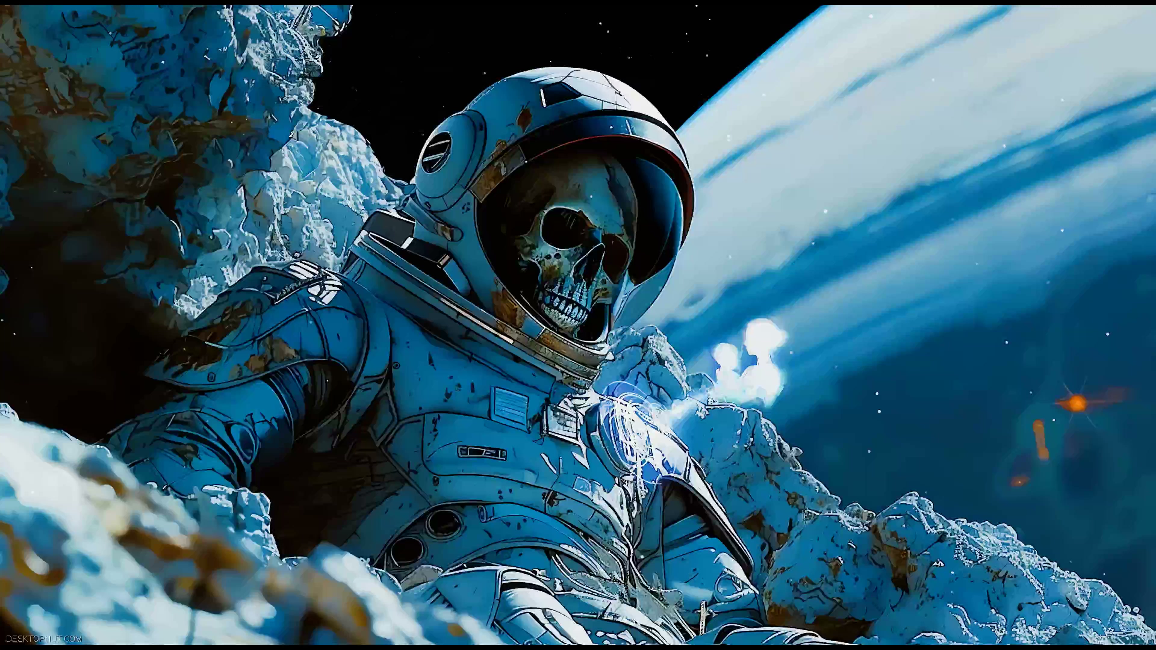 Dead Astronaut in Space Live Wallpaper