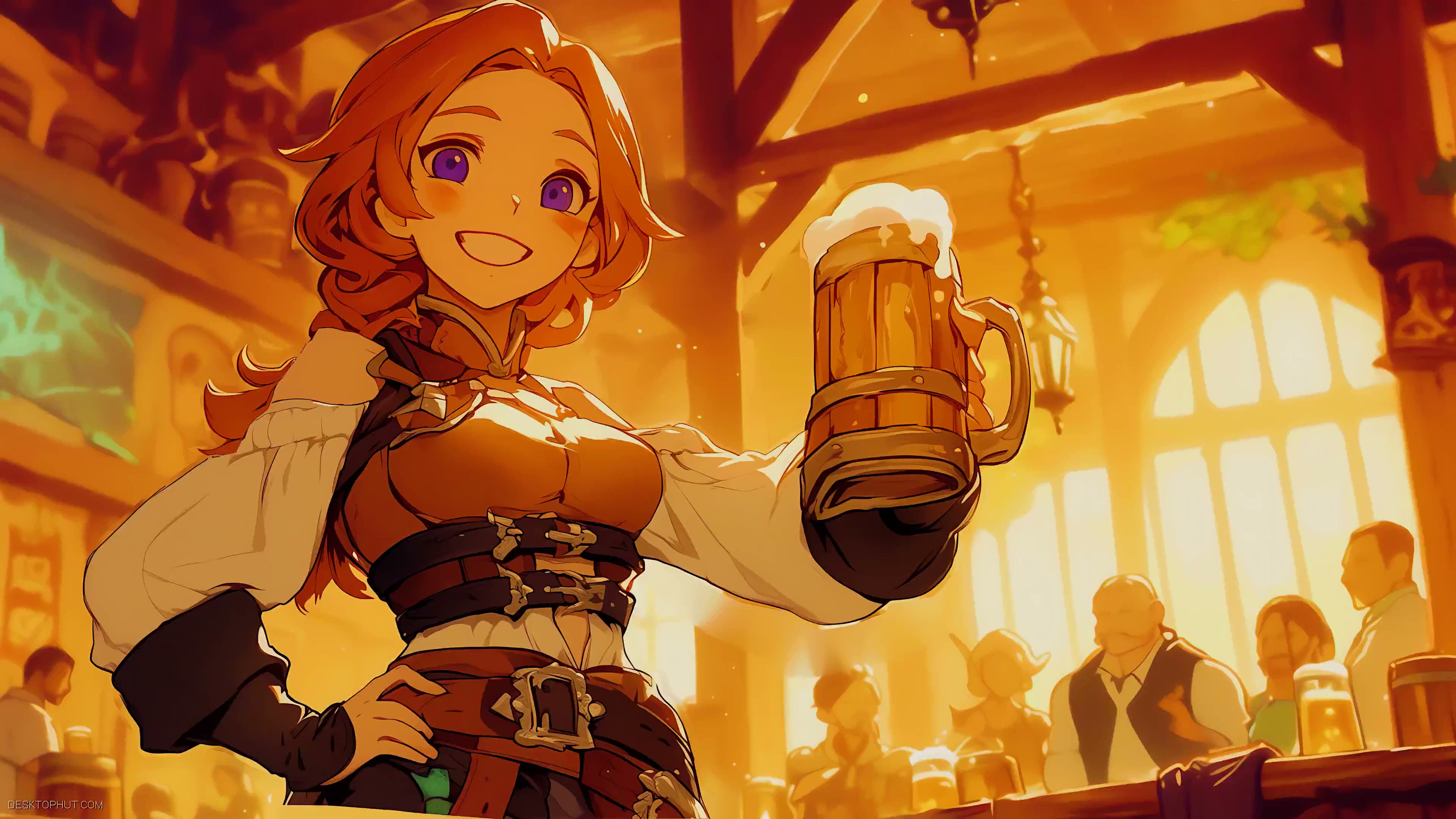 Cute Tavern Maid Live Wallpaper
