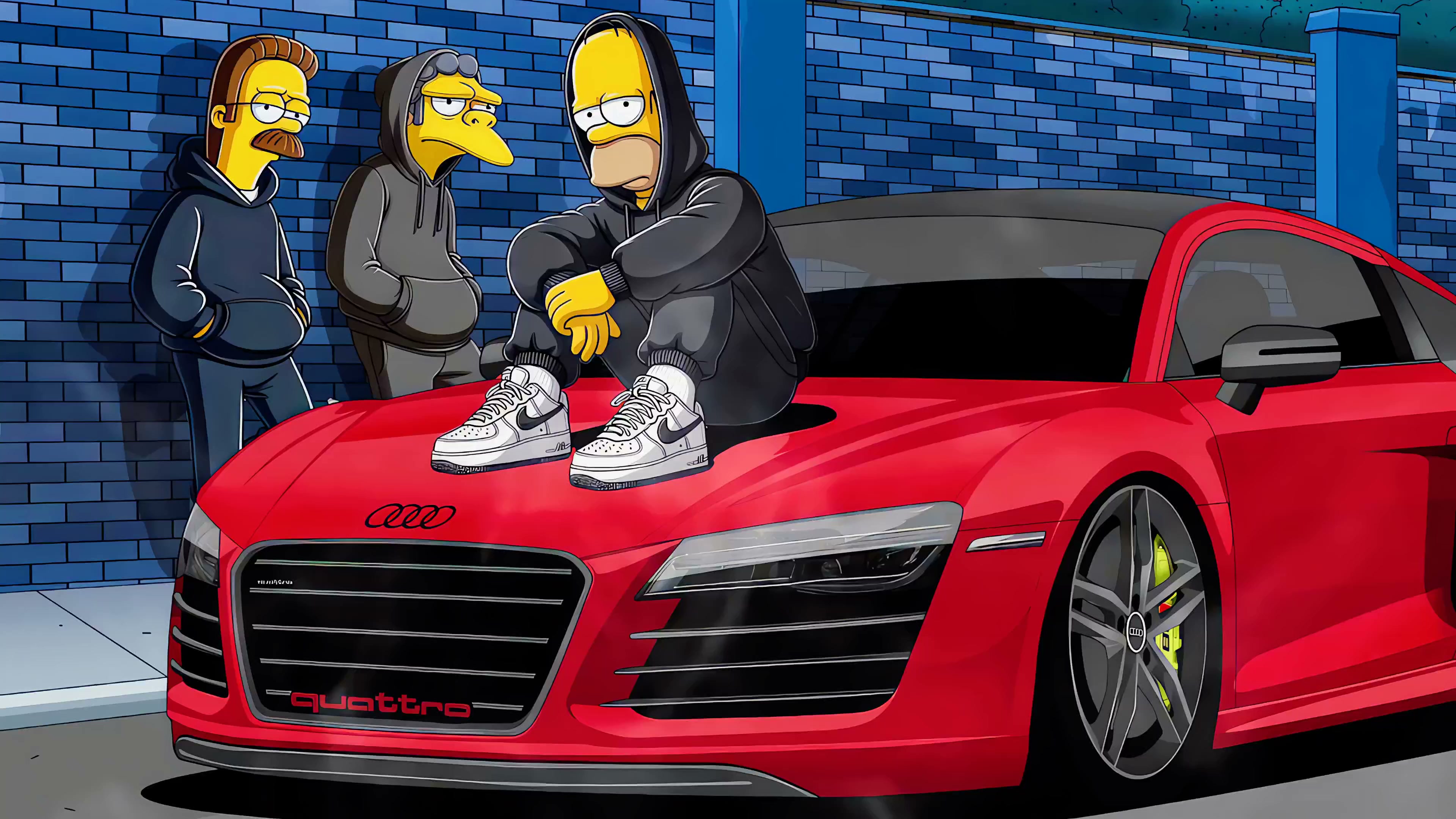 Simpsons - Audi Quattro Live Wallpaper