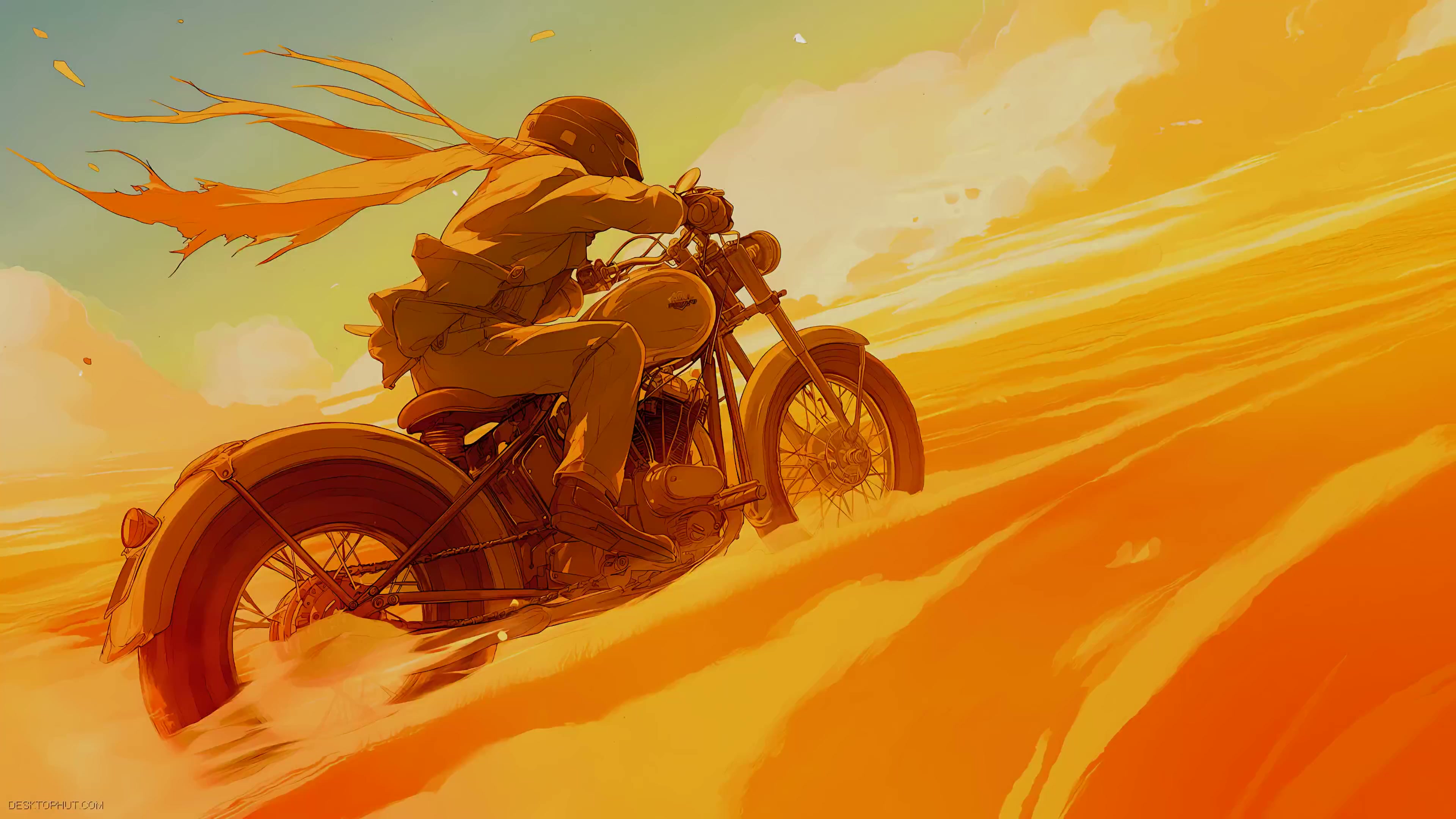 Kino Journey Motorcycle Desert Live Wallpaper