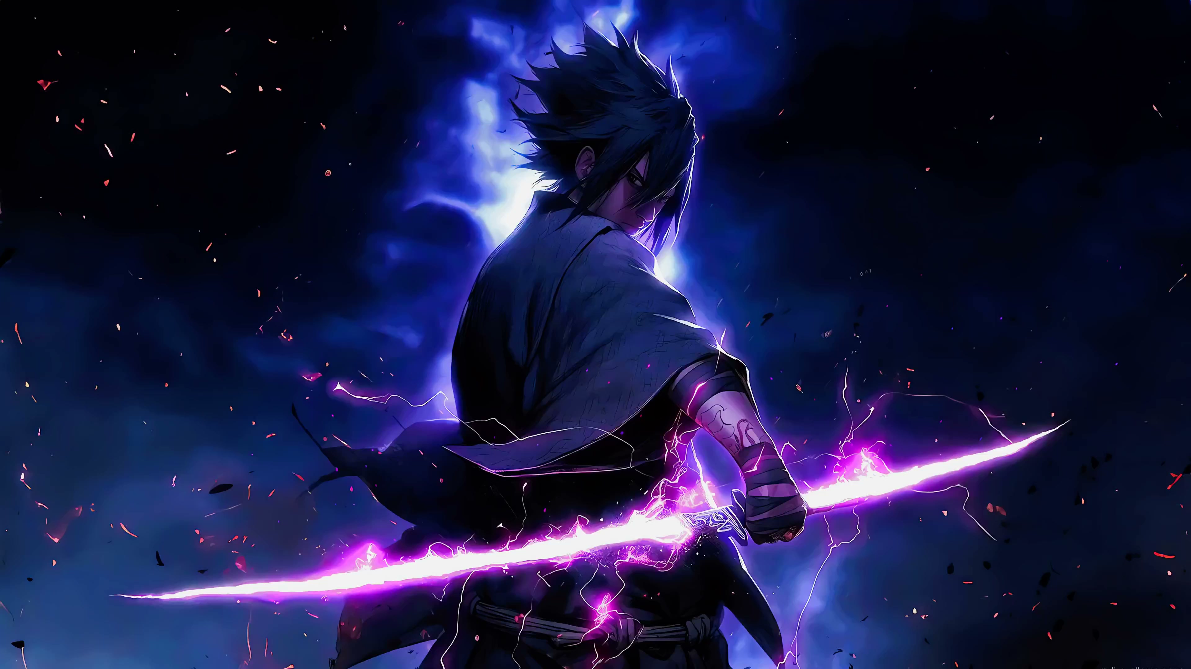 Sasuke Purple Blade Live Wallpaper