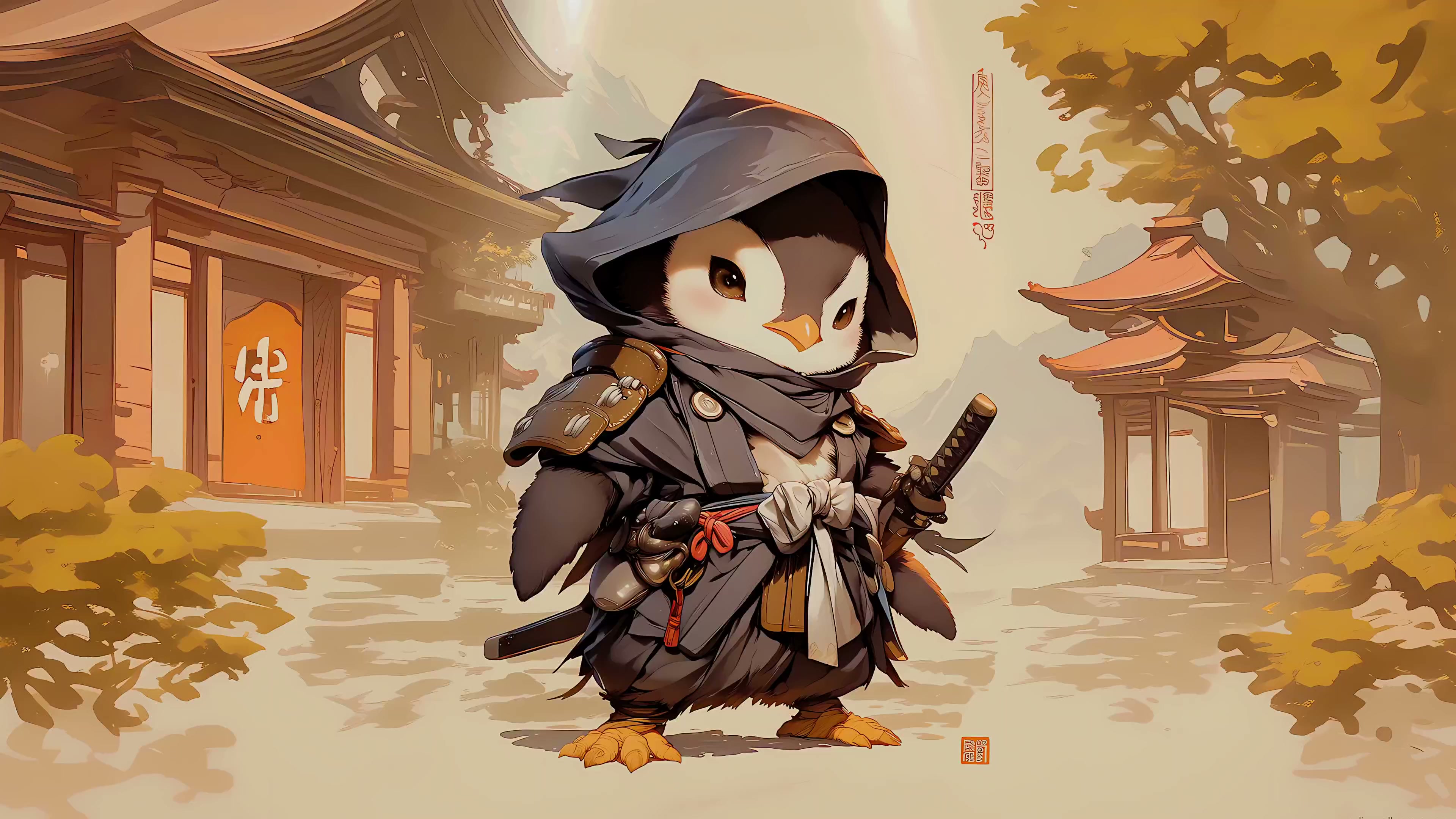 Penguin Ninja Live Wallpaper