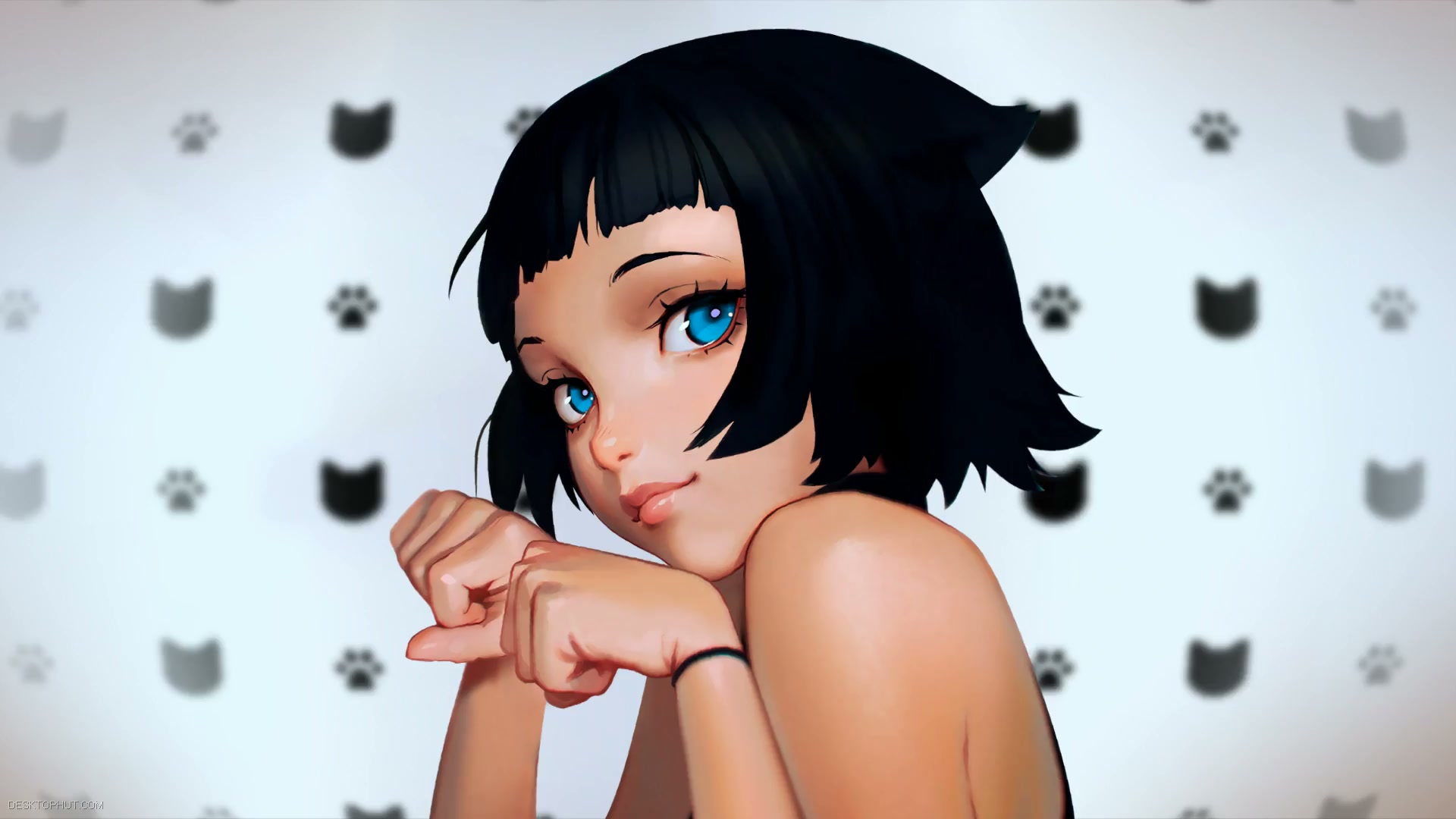 Cute Nekomusume Live Wallpaper