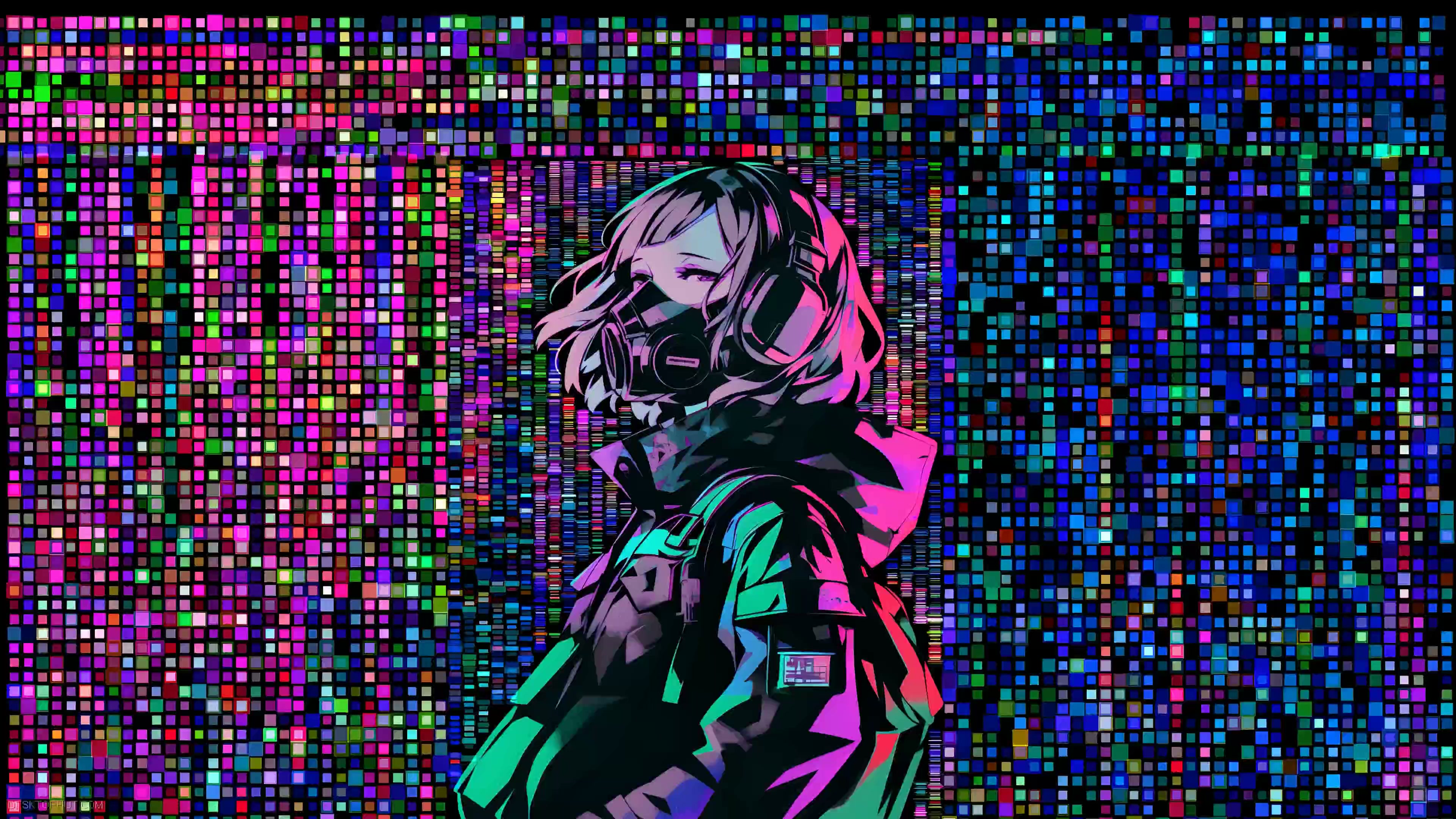 RGB Matrix Girl Live Wallpaper