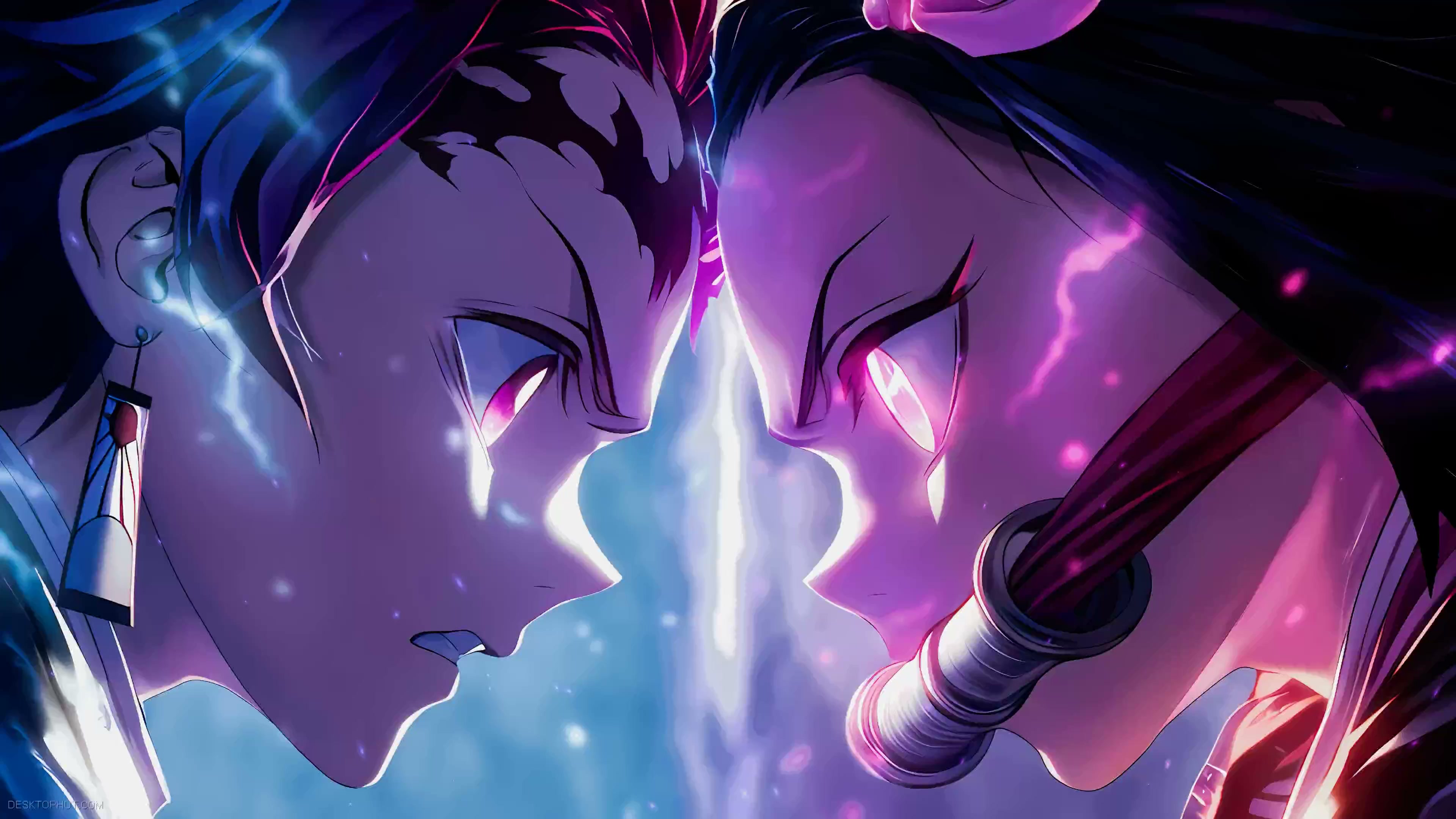 Tanjiro vs Nezuko Live Wallpaper