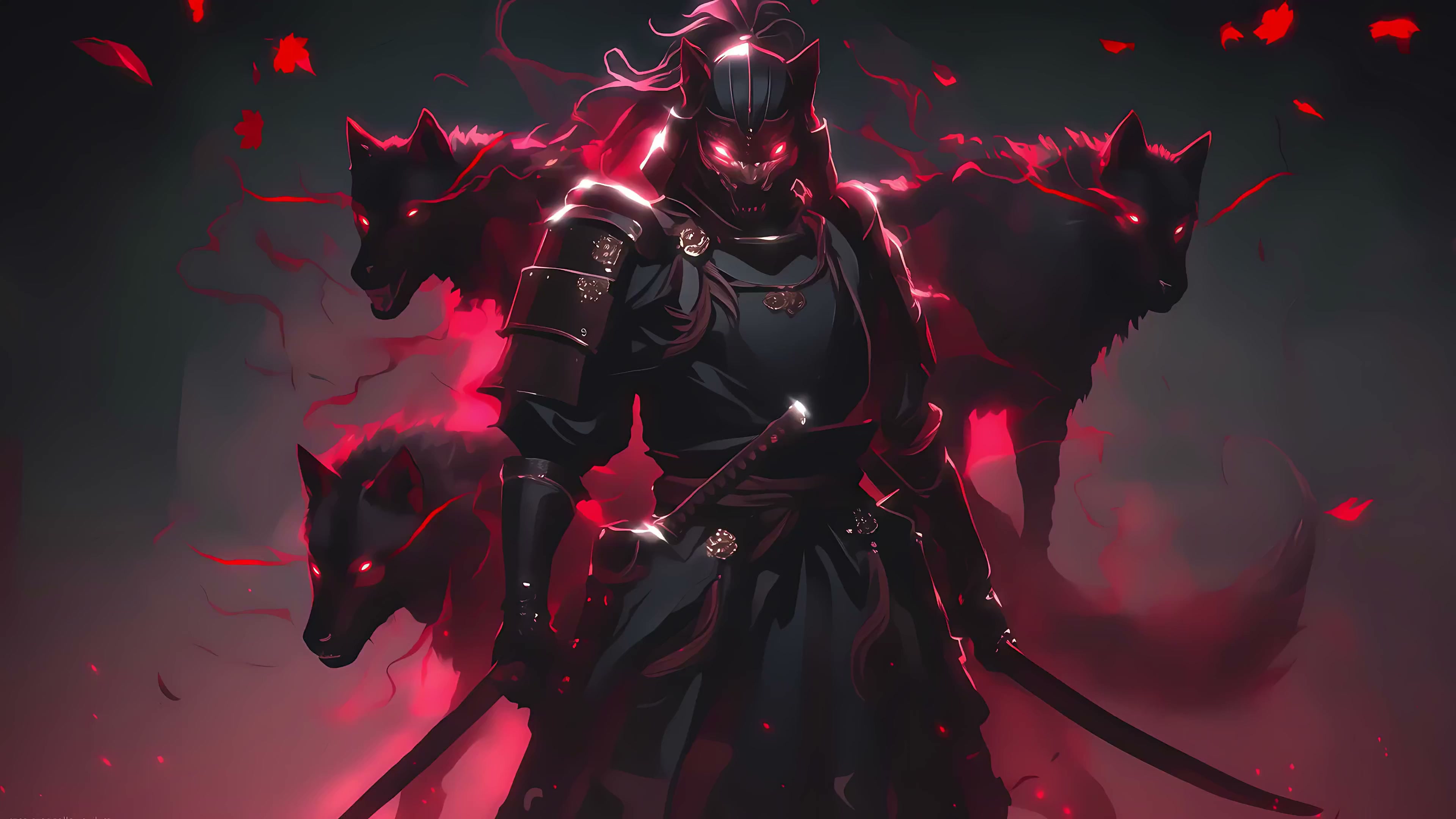 Samurai Wolf Live Wallpaper