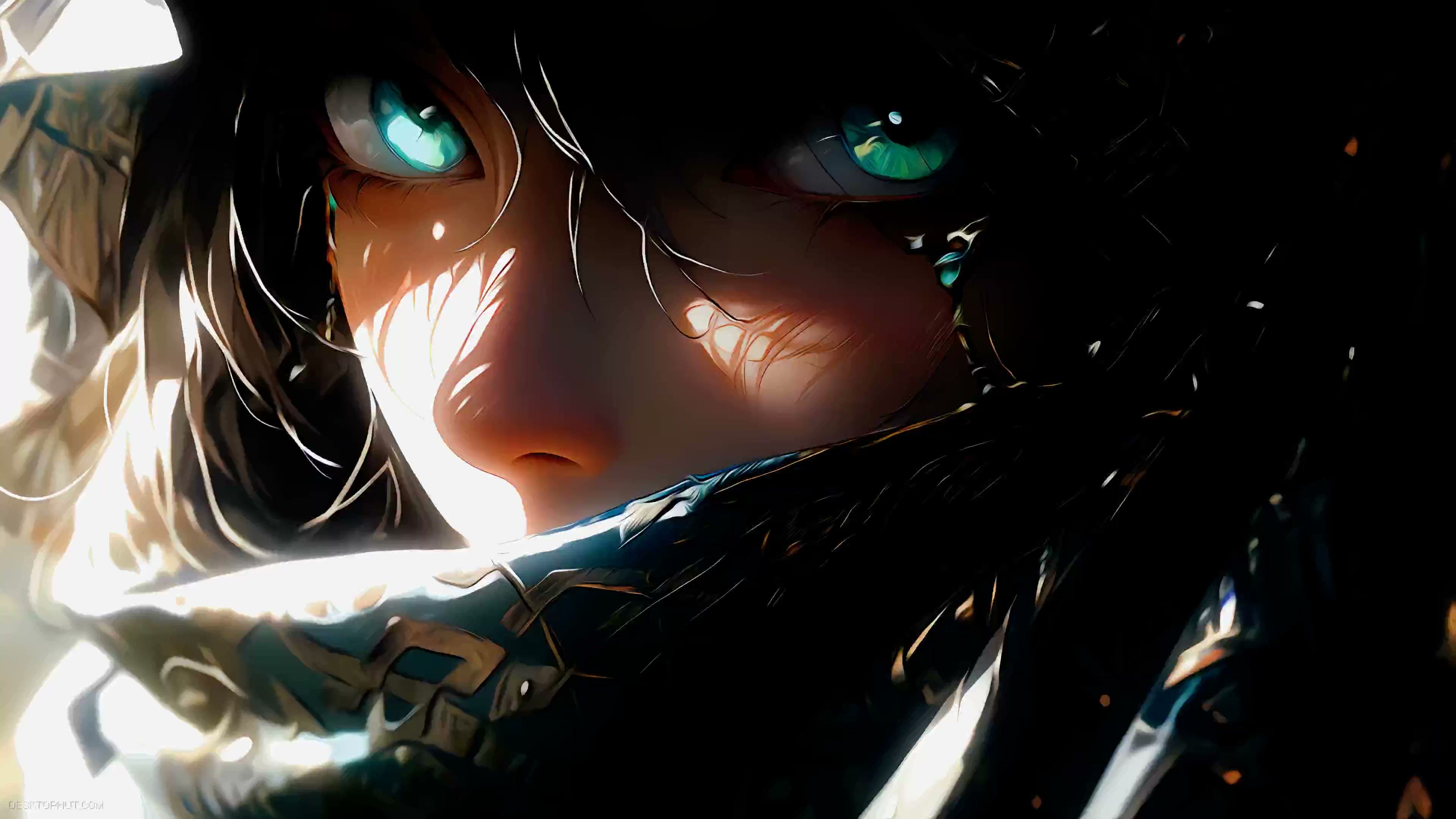 Girl Looks at You Live Wallpaper