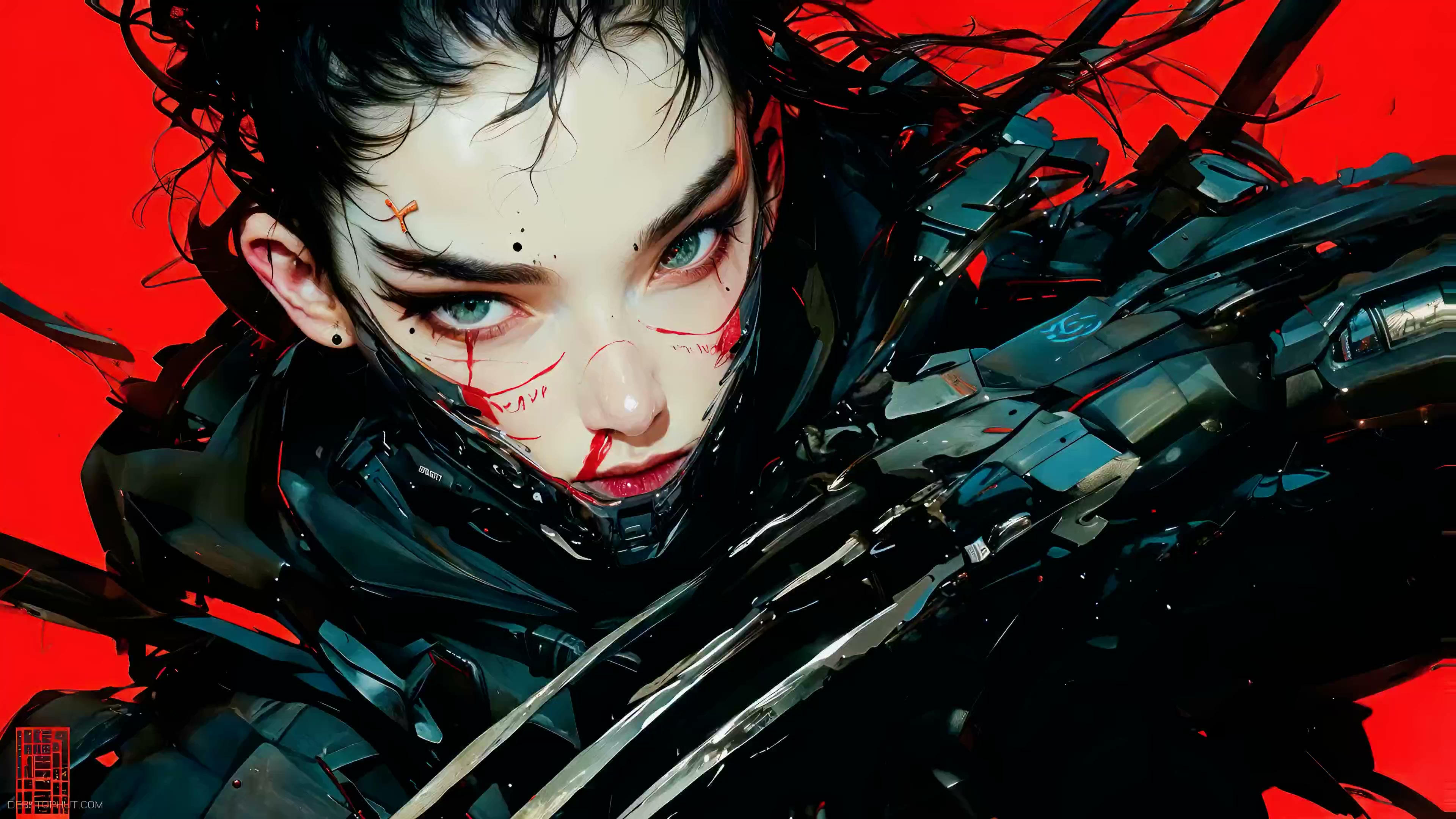 Cyberpunk Girl Claw Live Wallpaper