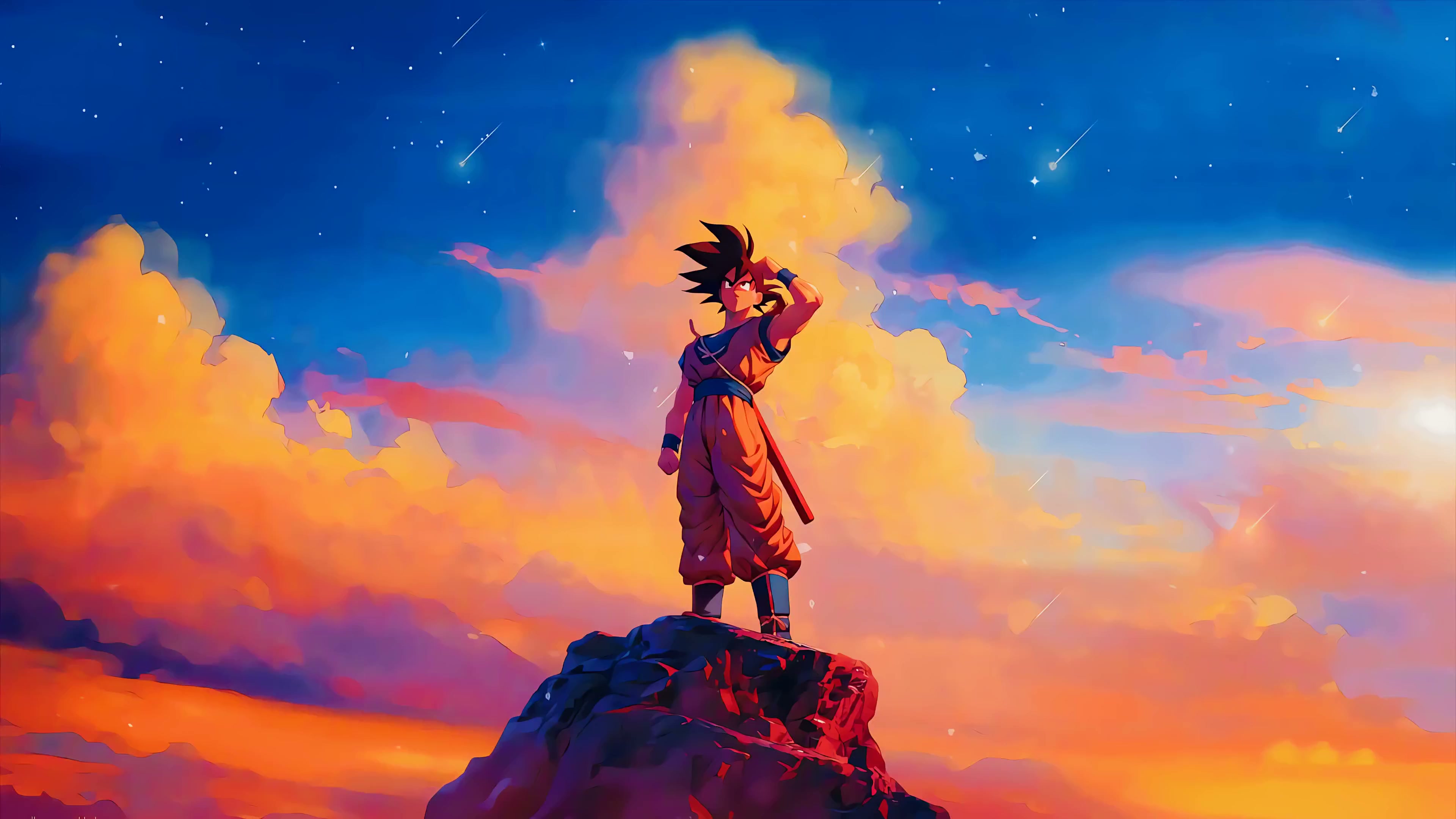 Goku Abstract Paint Live Wallpaper