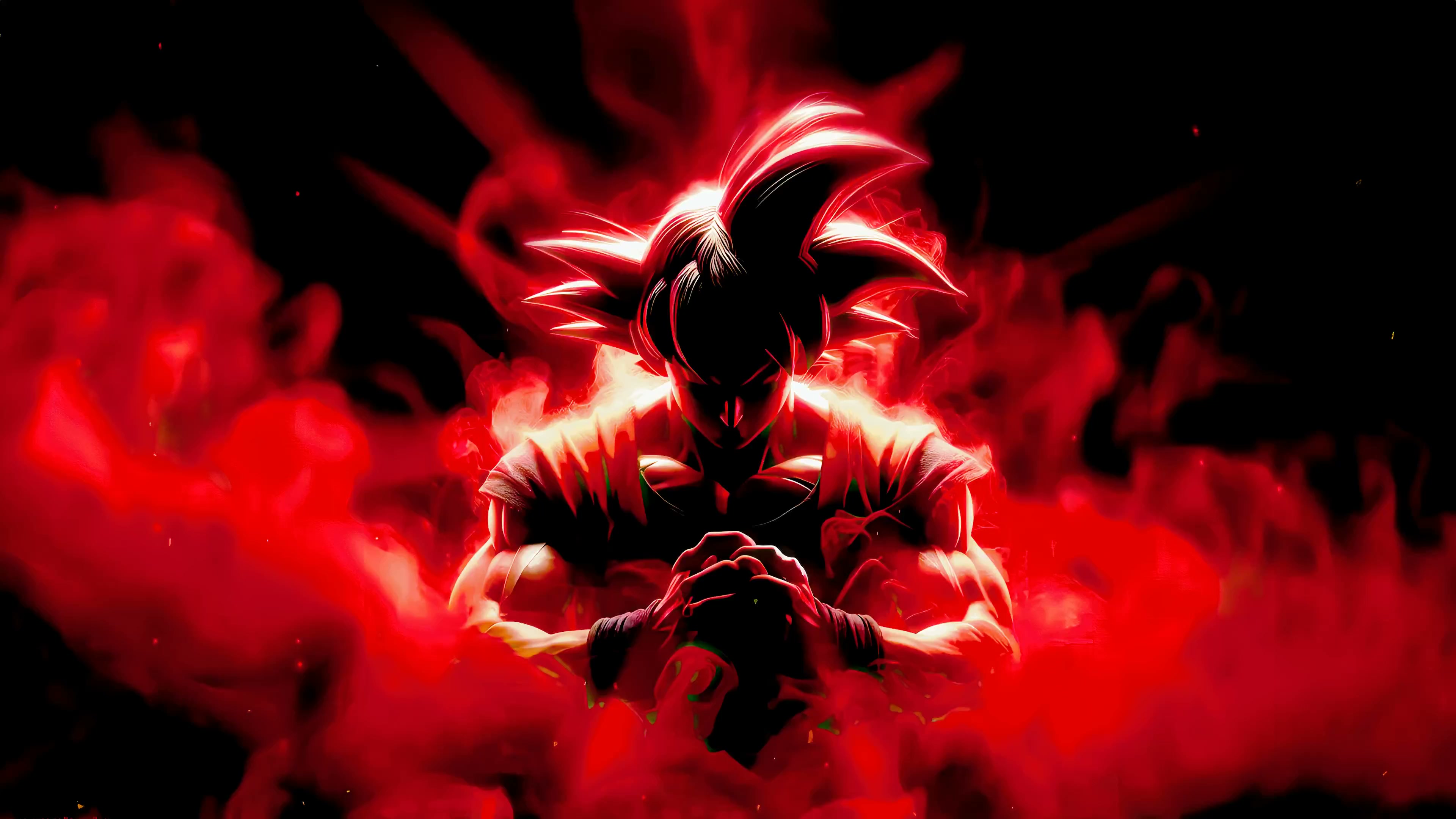 Goku In Red Mist - Live Wallpaper